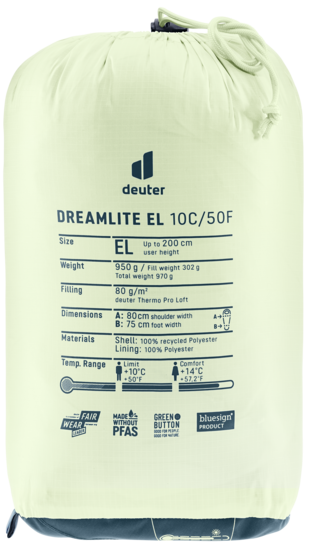 Kunstfaserschlafsack Dreamlite EL 10C/50F