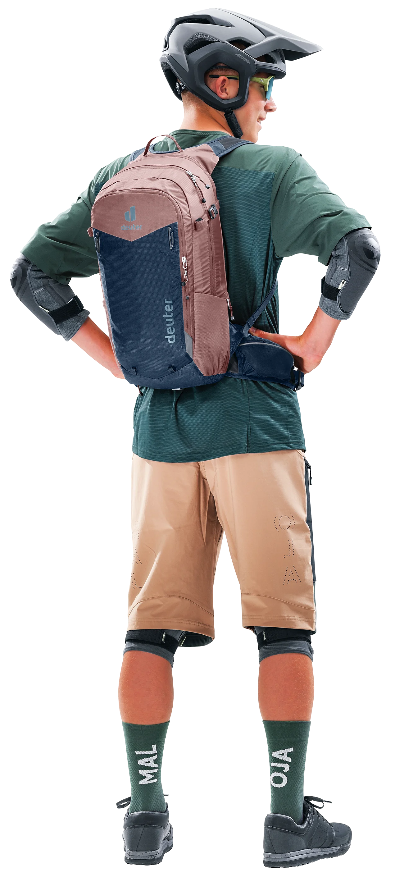 Bag, Person, Shorts, Helmet, Vest