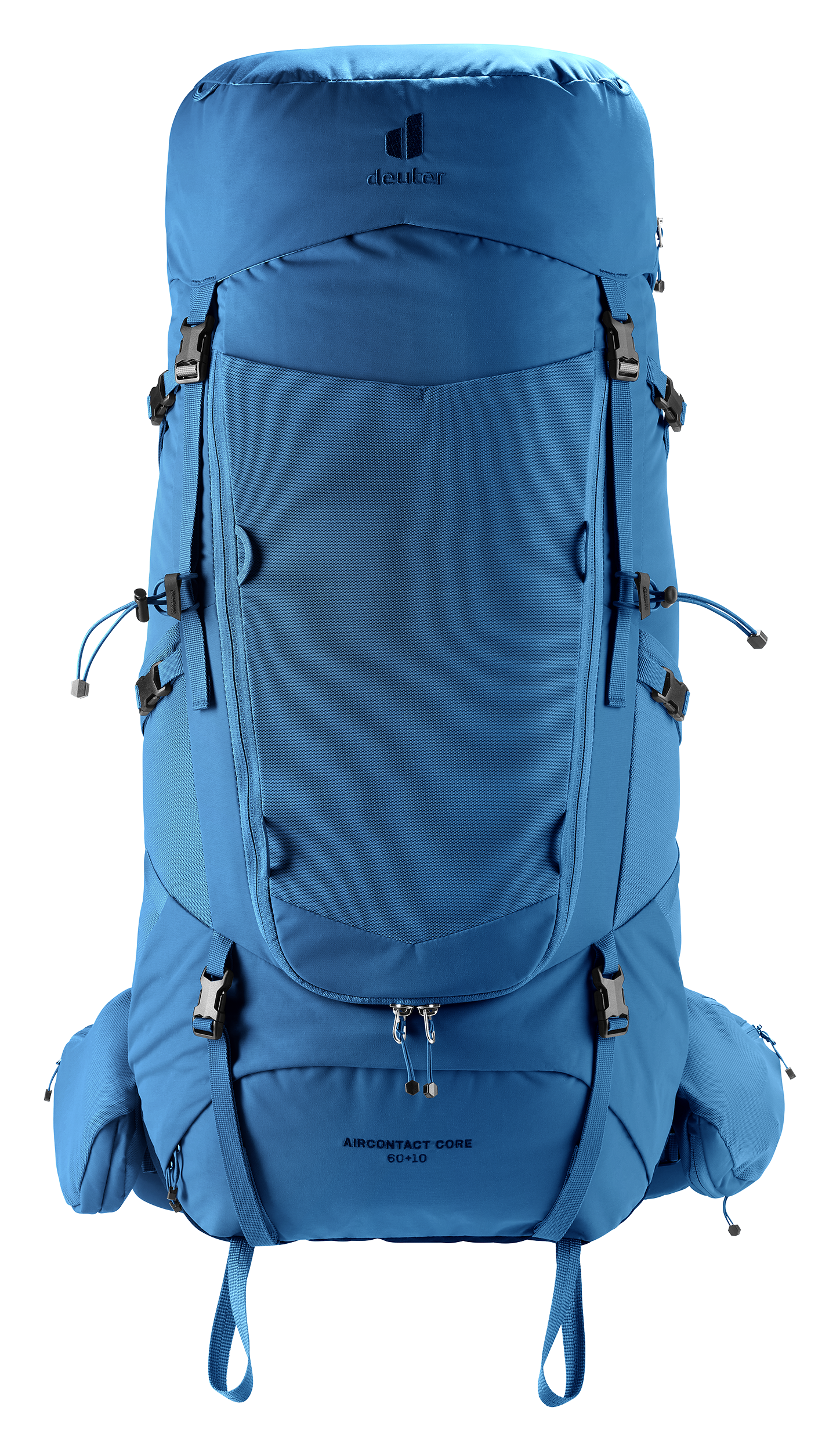 Aircontact Core 60+10 backpack, hiking, blue, external pockets, adjustable straps, backpack, hiking backpack, blue, external frame, pack straps