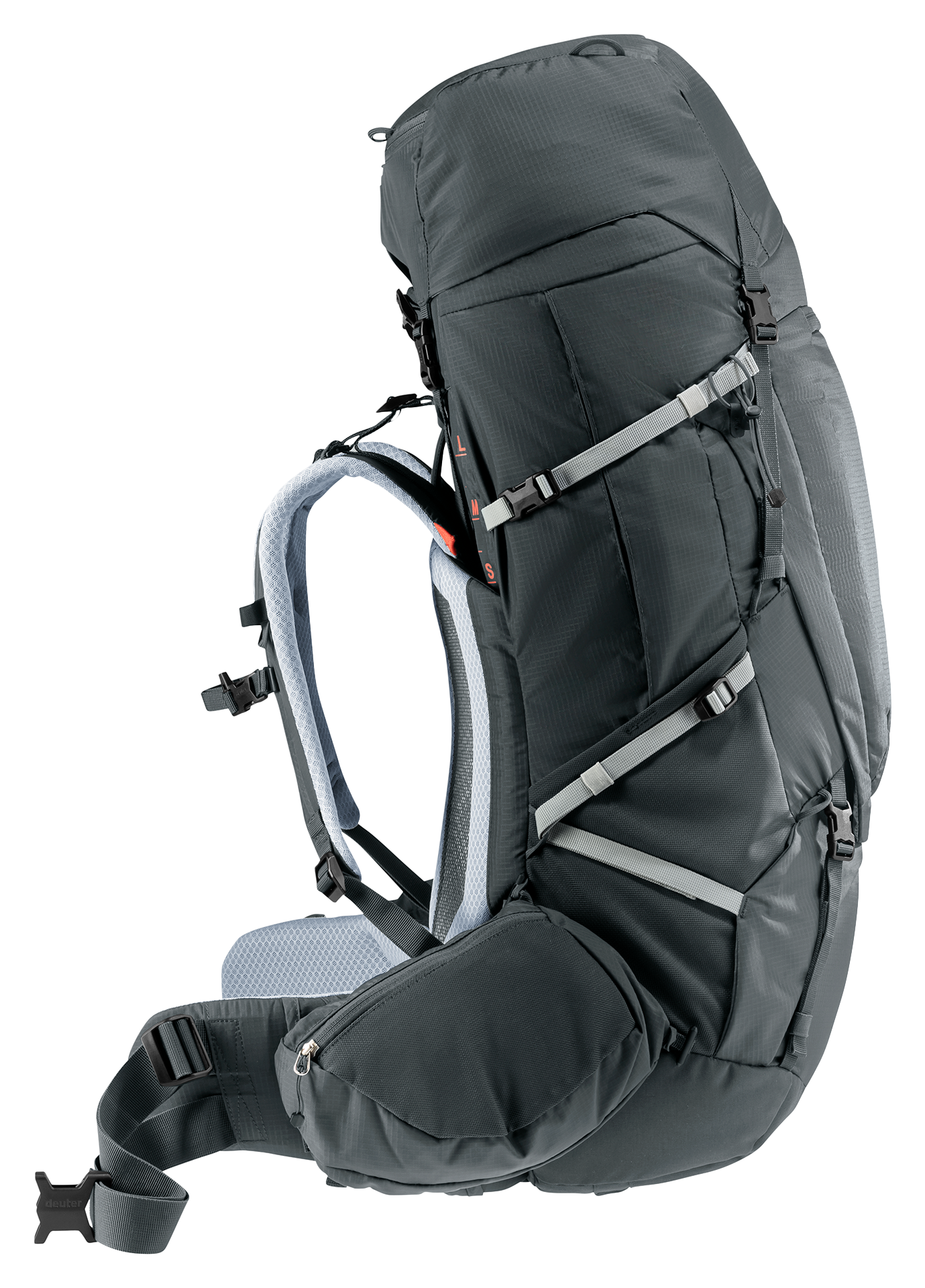 Aircontact Pro 65+10 SL Bag, Backpack, backpack, hiking, external frame, gray, shoulder straps