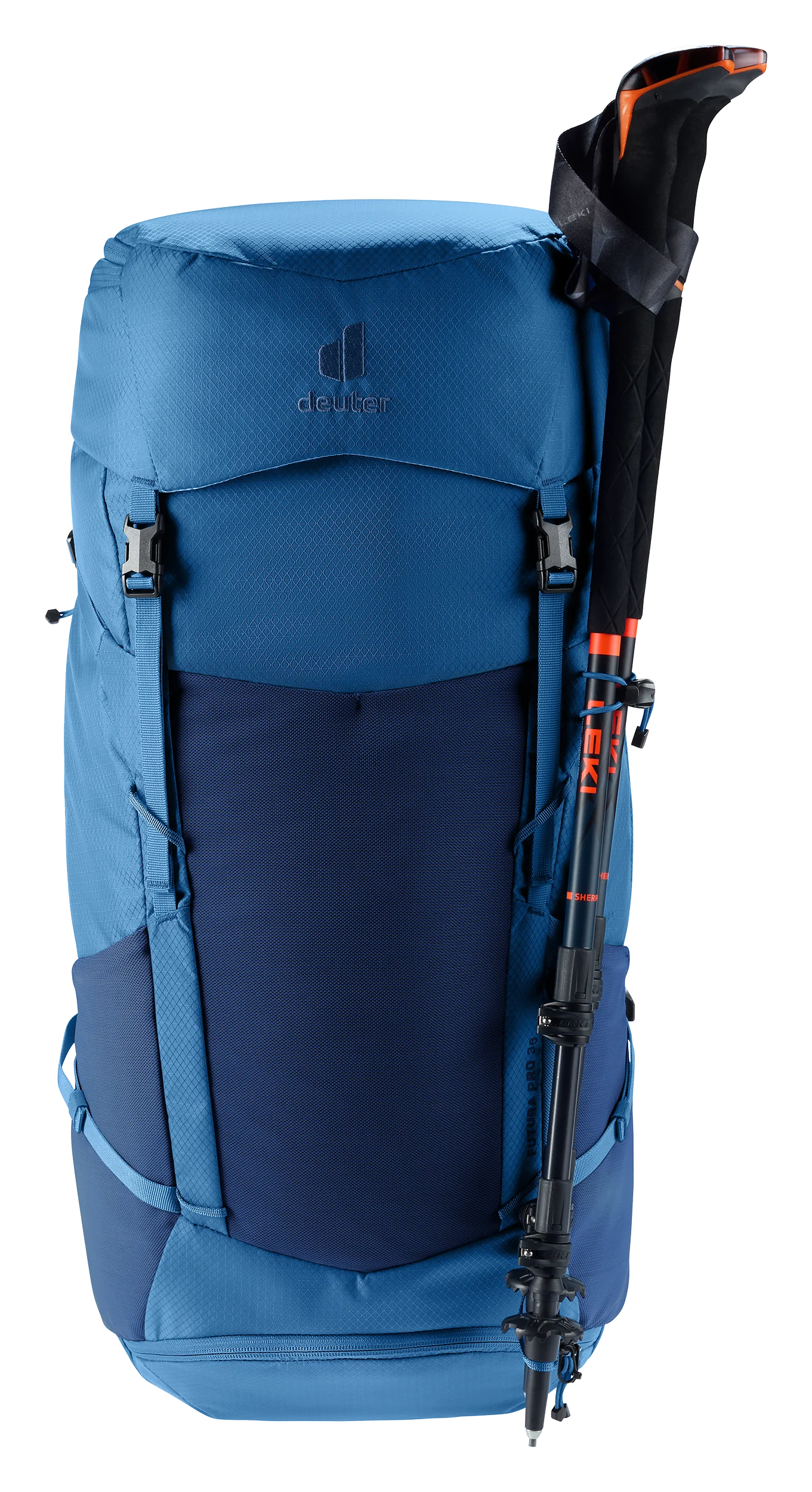backpack, hiking bag, blue, trekking pole holder, outdoor bag