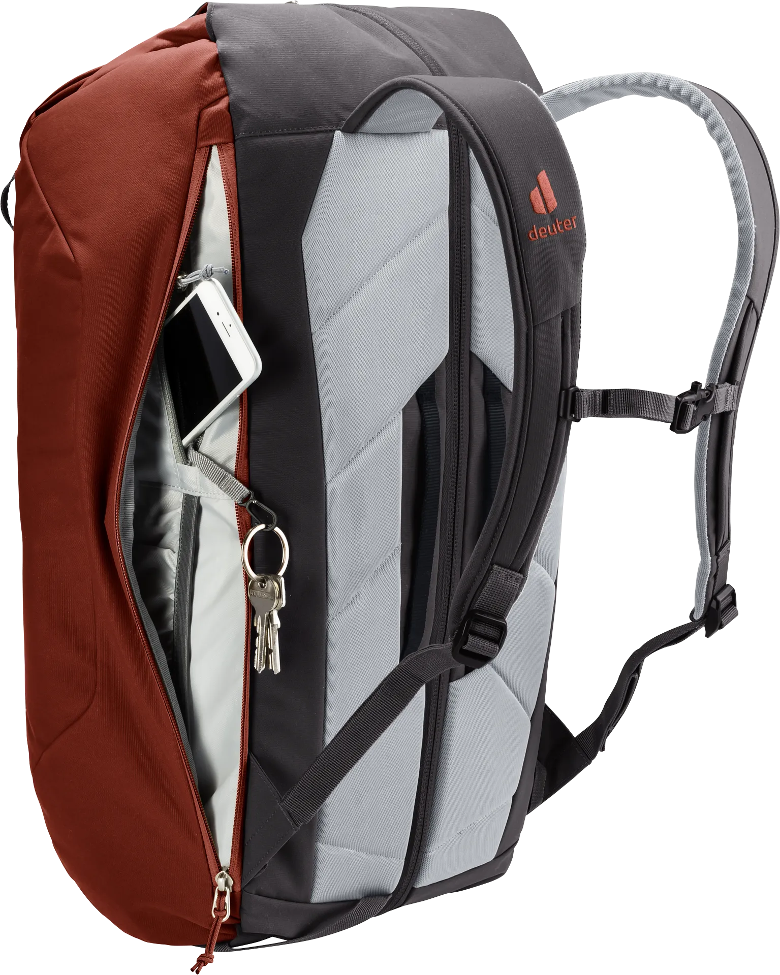 Bag, Backpack, backpack, school bag, blue gray, zippered pocket, charging pocket