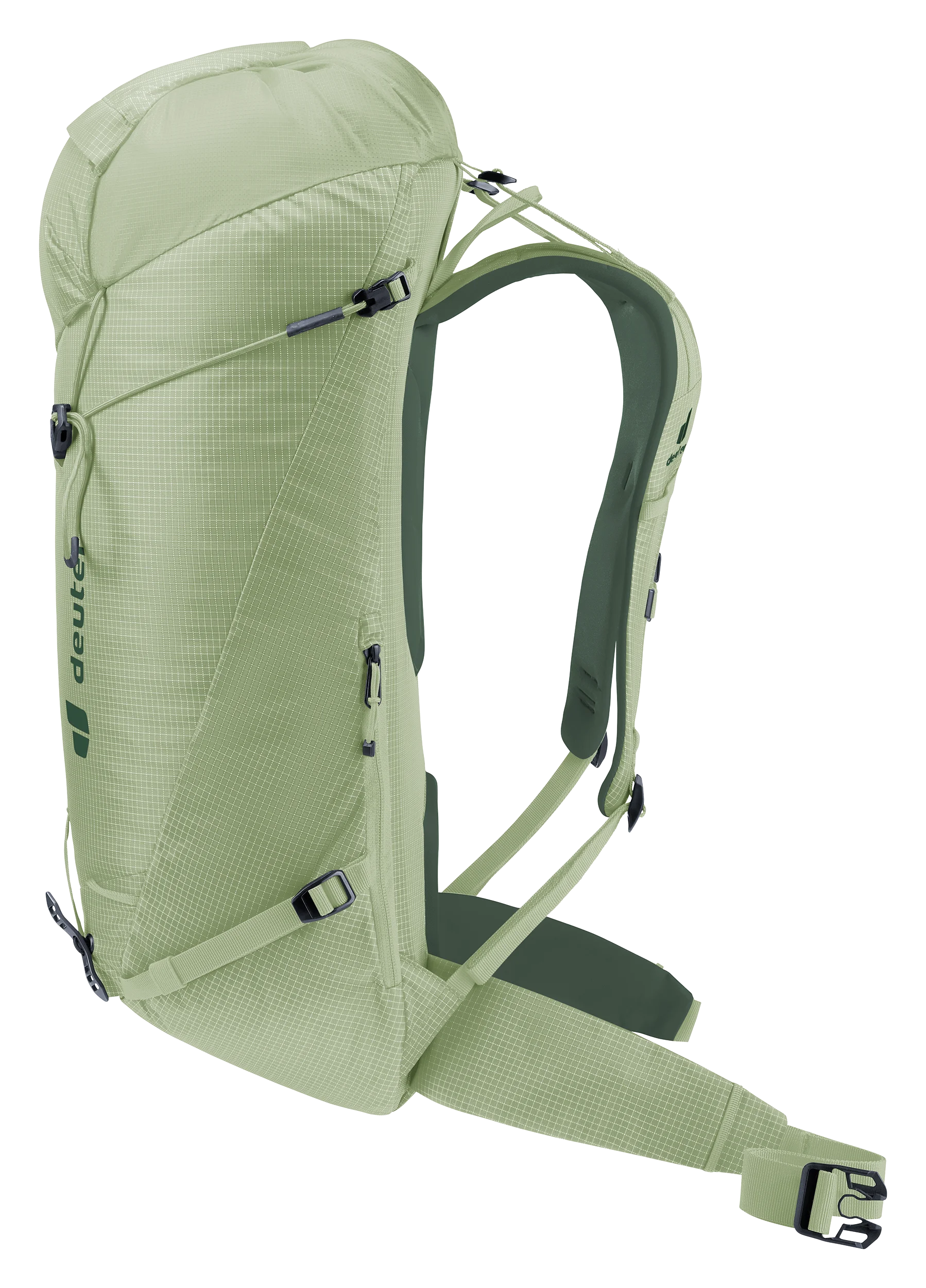 backpack, hiking, green, external-frame, shoulder-straps