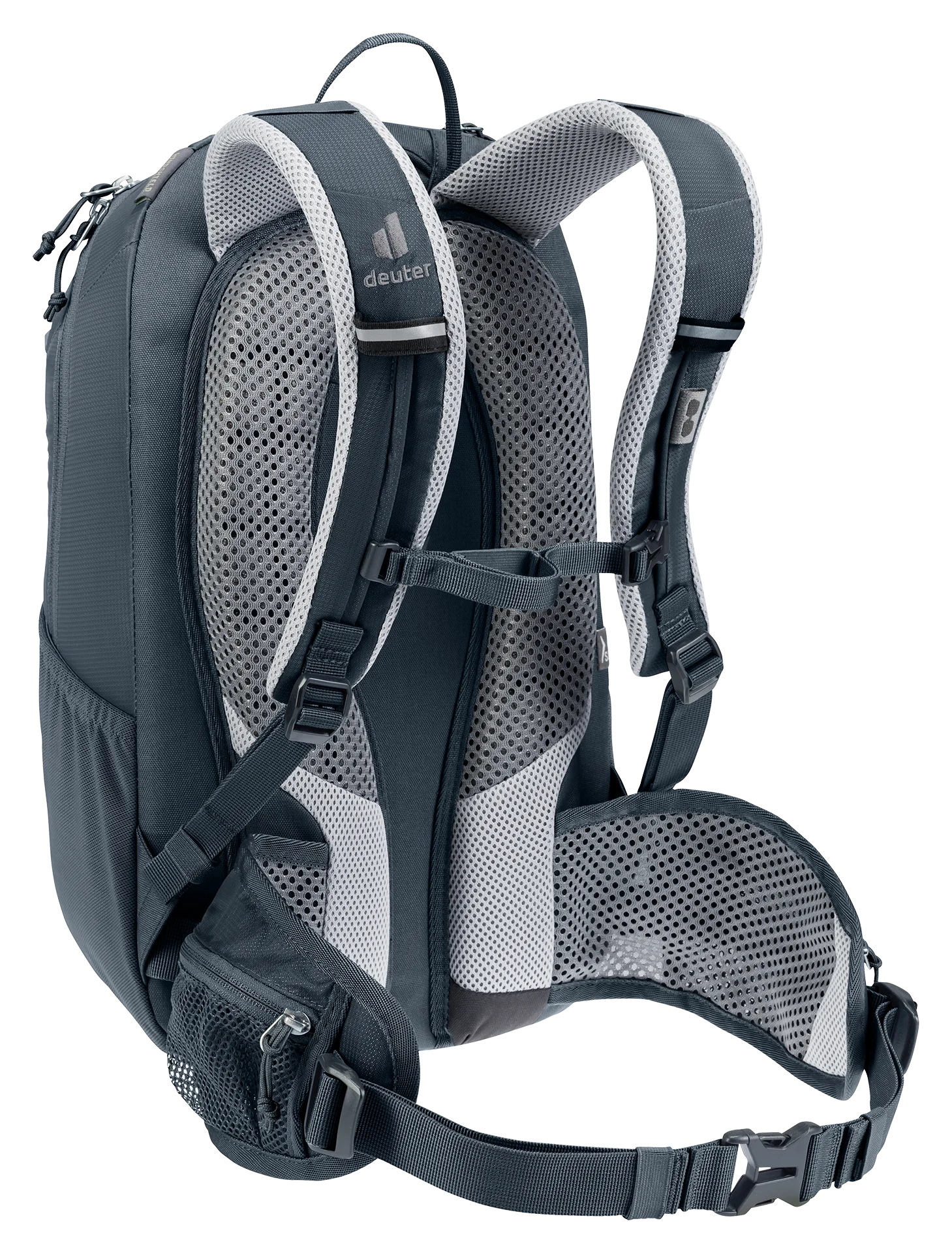 backpack, travel bag, shoulder straps, mesh padding, deuter