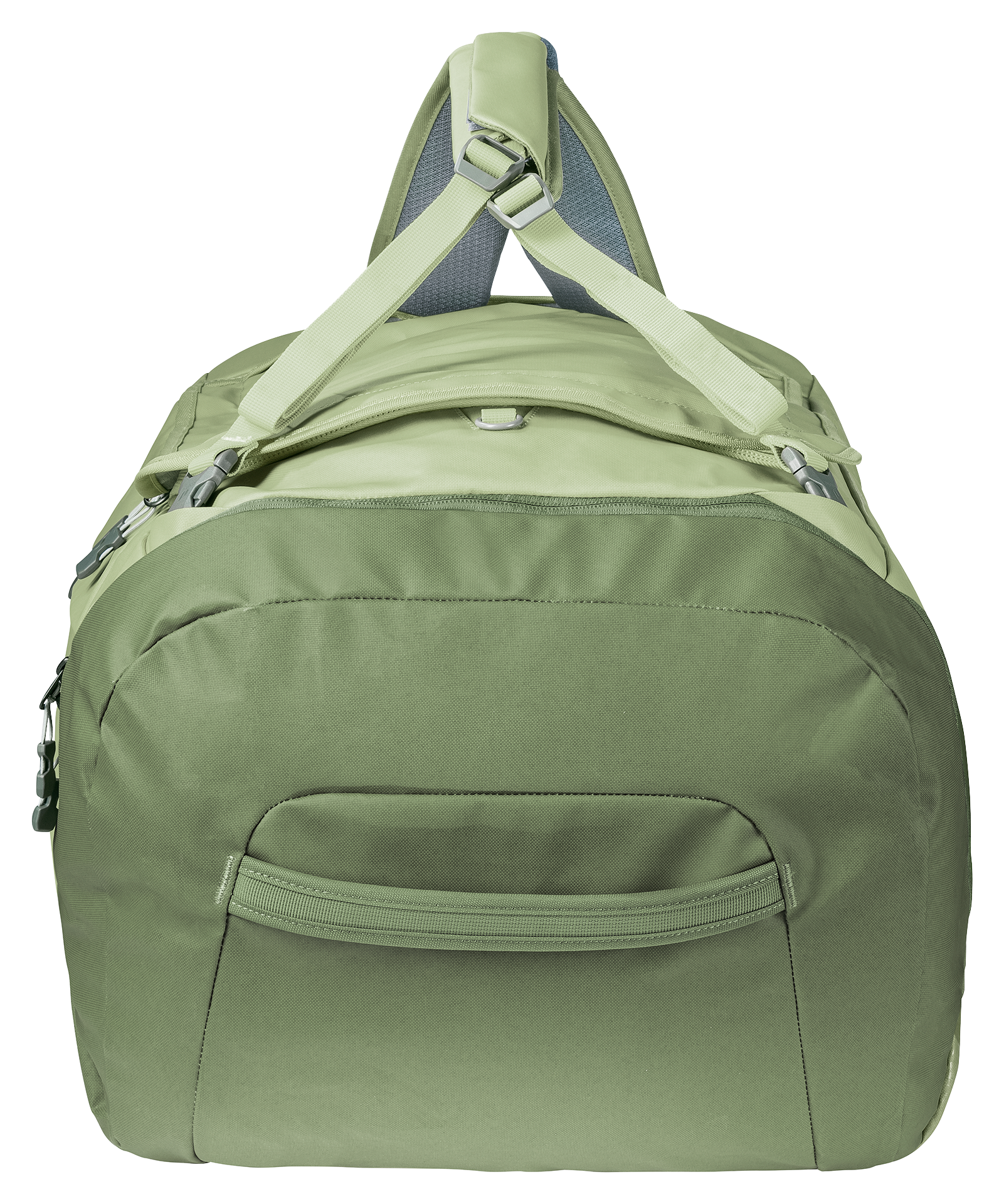 Bag, Backpack, backpack, duffel, green, shoulder straps, front pocket