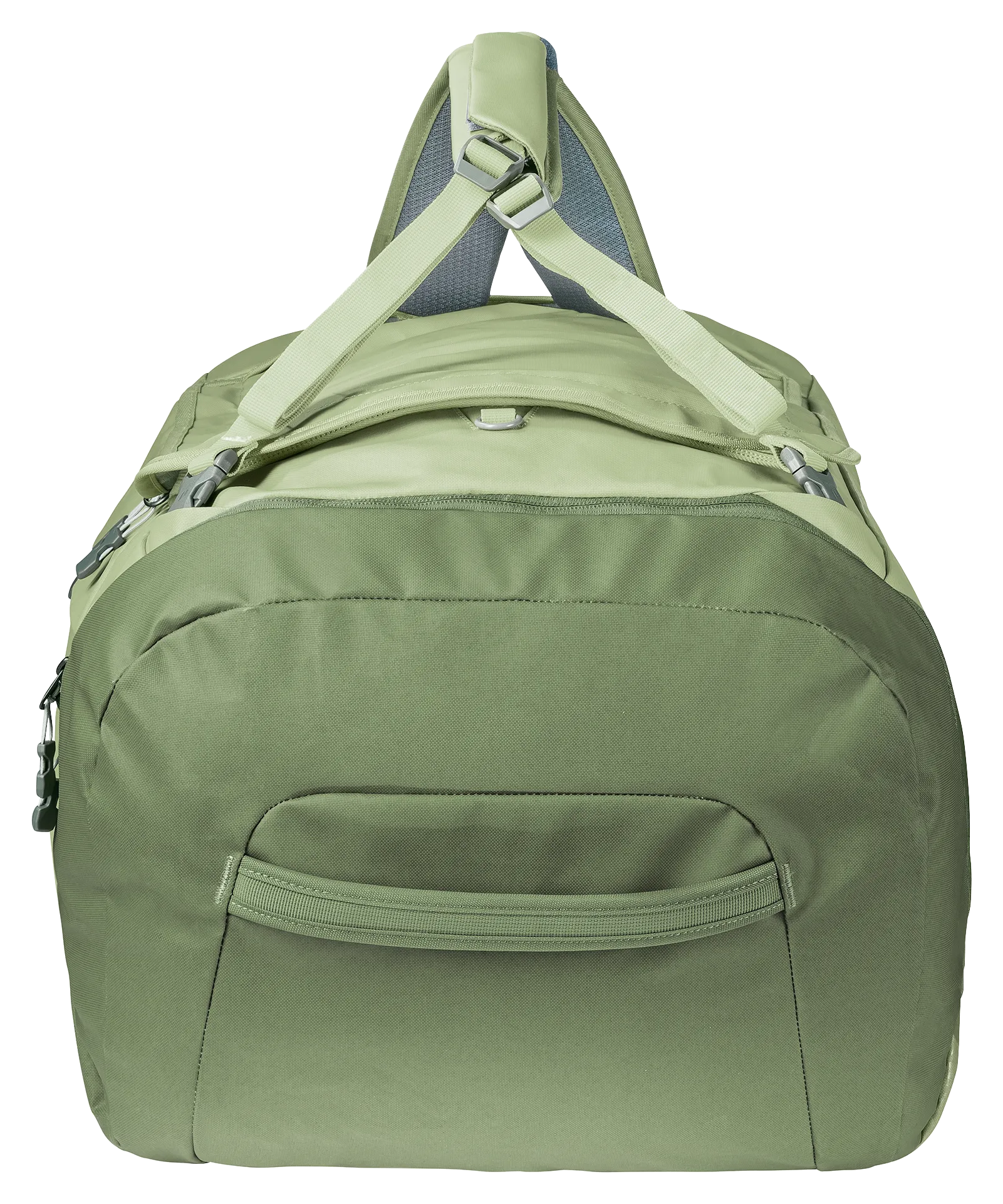 Bag, Backpack, backpack, duffel, green, shoulder straps, front pocket