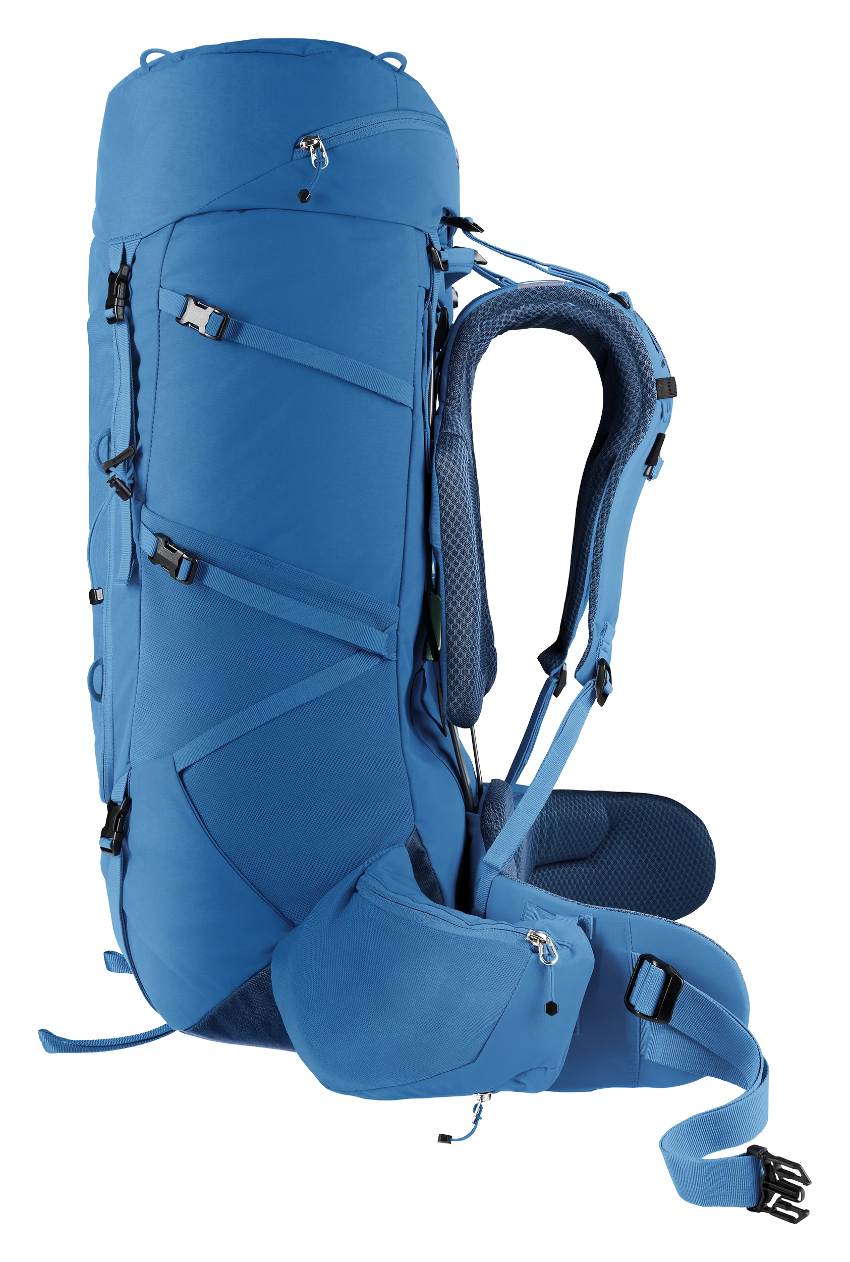 backpack, hiking, blue, external backpack?, straps