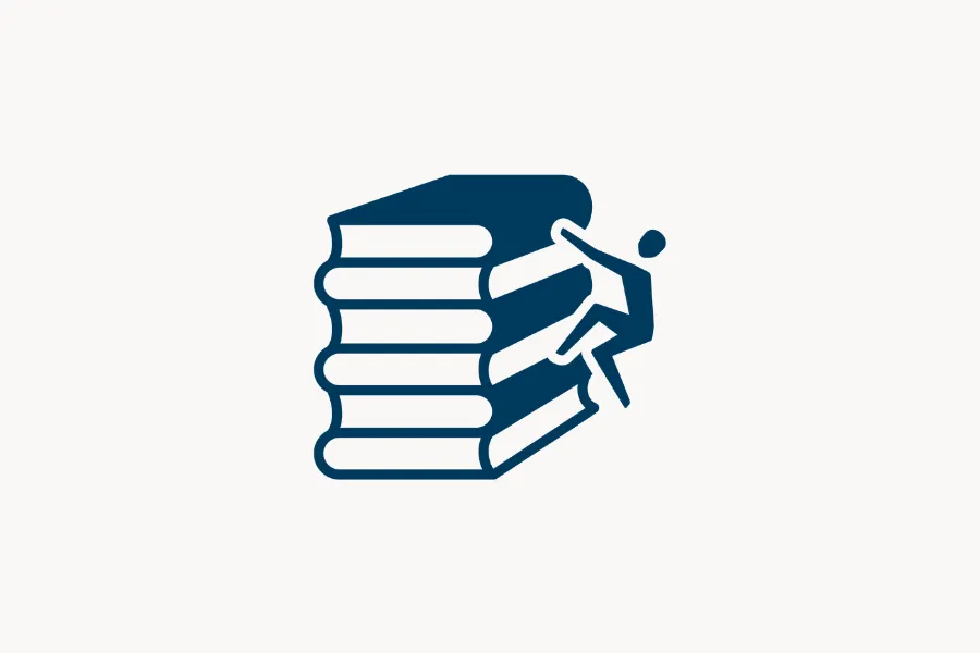 books, stacked, pile, library, reader