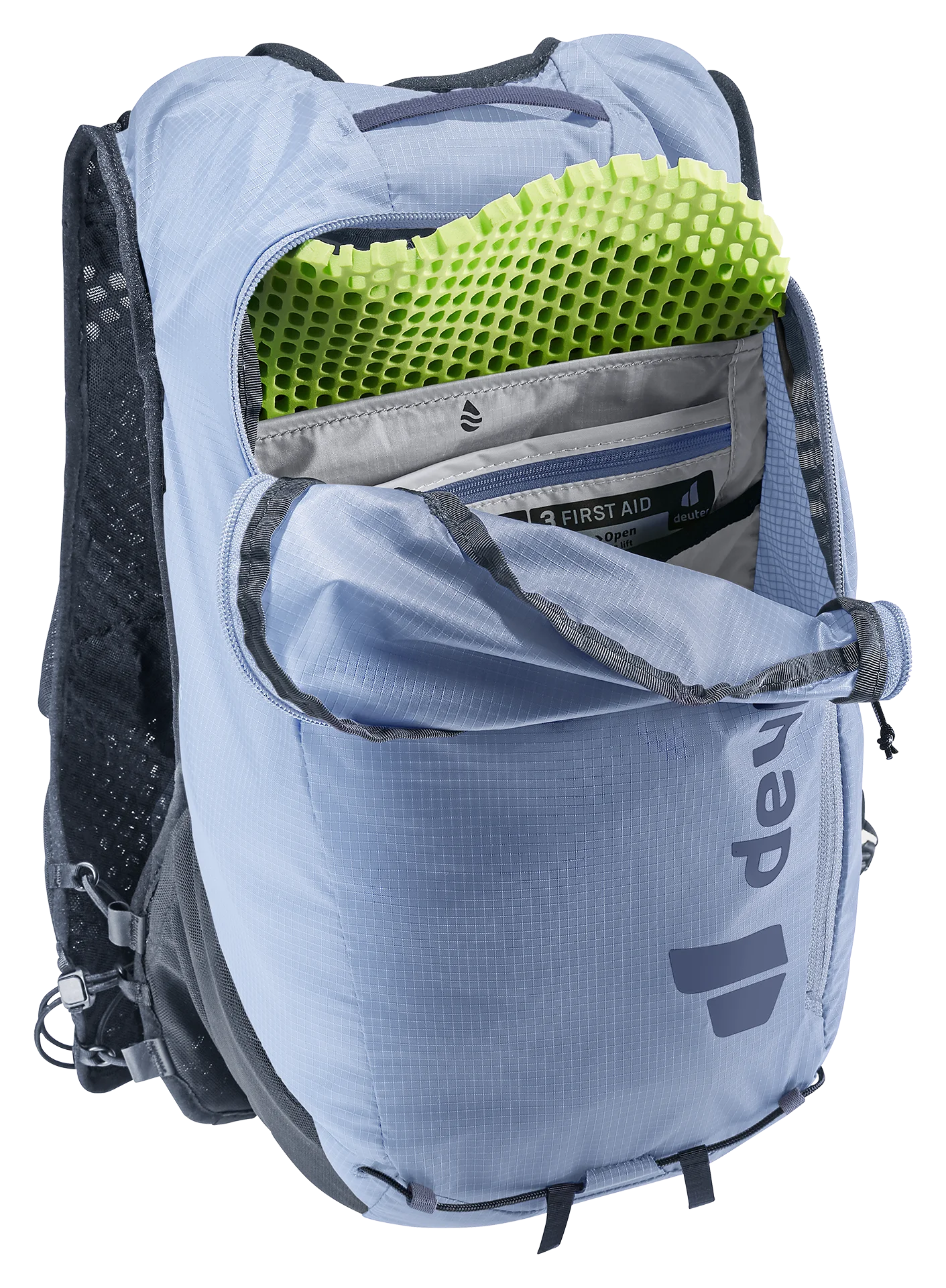 backpack, hydration, rock-climbing, mesh pocket, first aid pocket