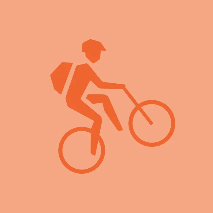 bicycle, biker, cycle, pedal, orange