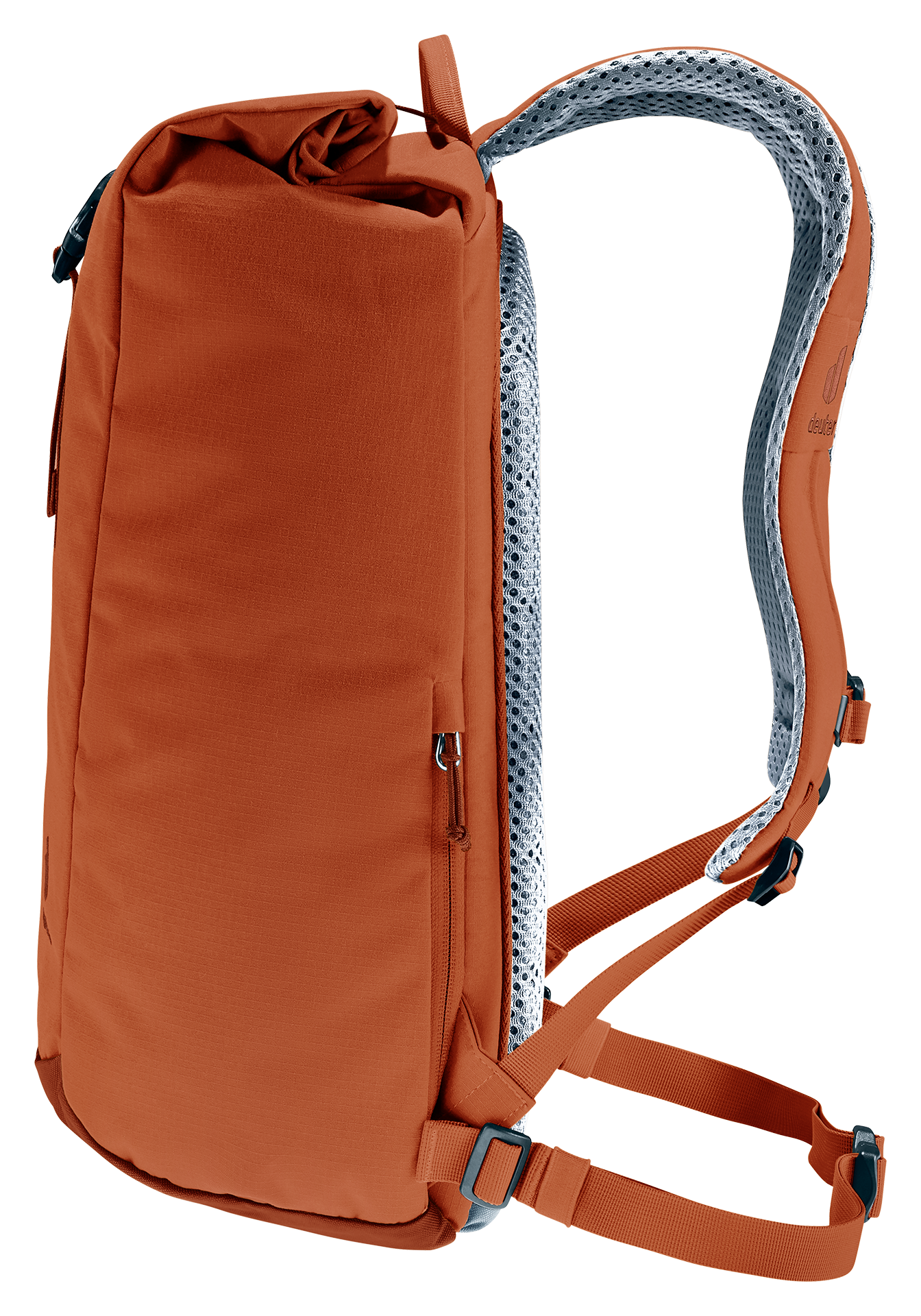 Stepout 22 backpack, orange, slim, zipper, padded straps