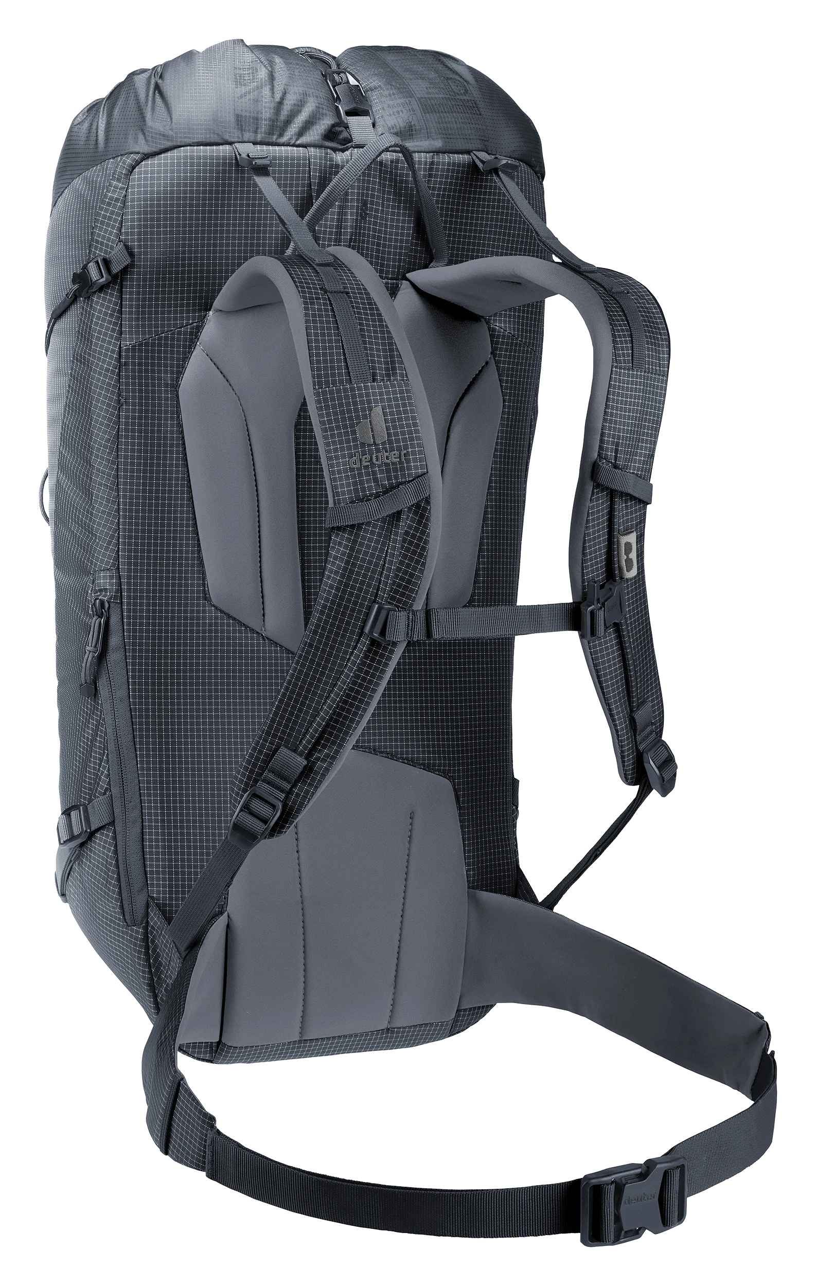 backpack, hiking backpack, cargo backpack, shoulder straps, gray
