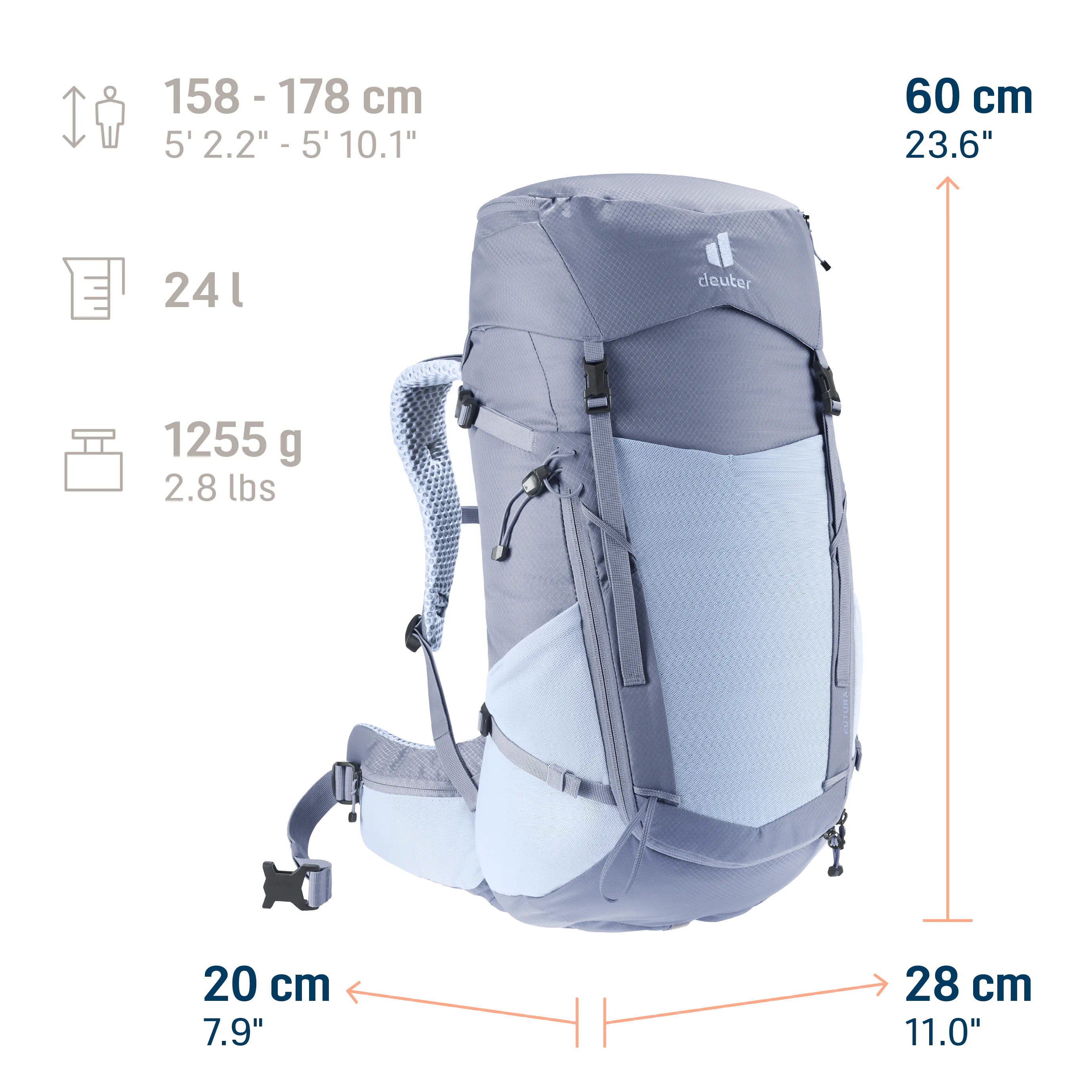 backpack, hiking, travel, external frame, blue-gray