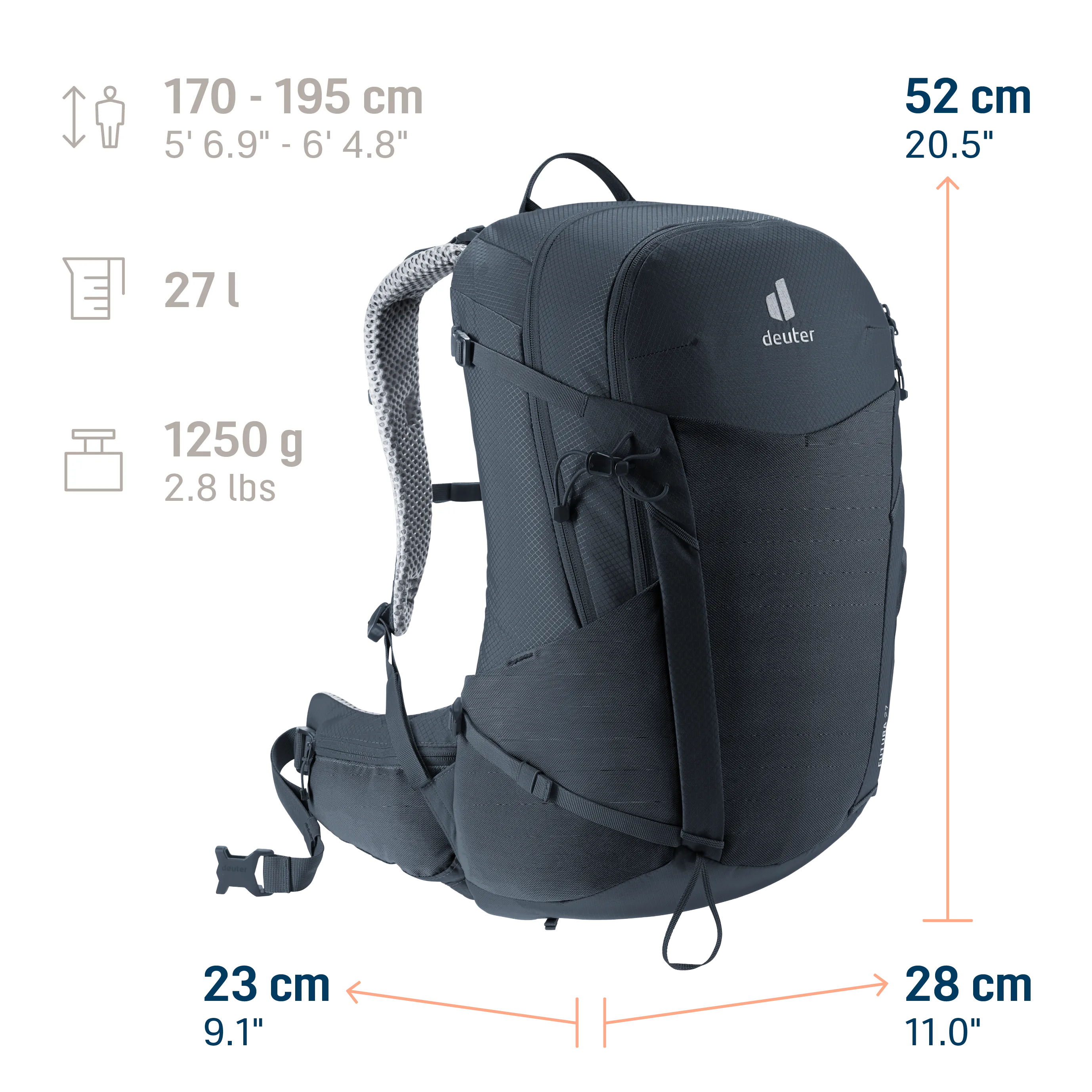 backpack, daypack, trekking, hiking, 45-50L