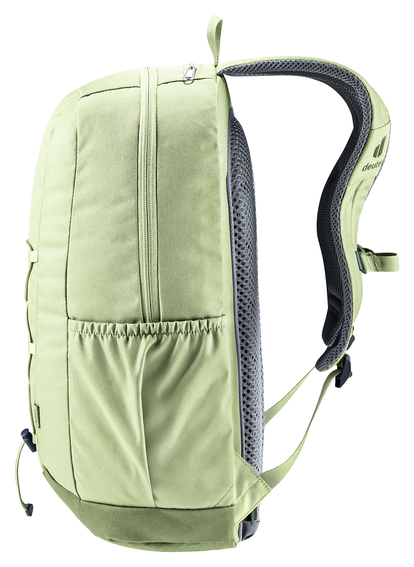 Bag, Backpack, backpack, shoulder straps, side pocket, mesh back, light green