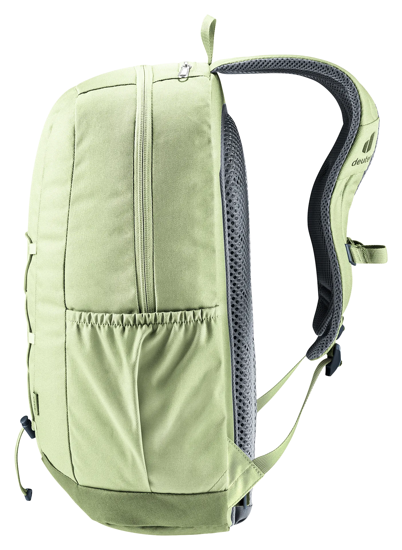 Bag, Backpack, backpack, shoulder straps, side pocket, mesh back, light green