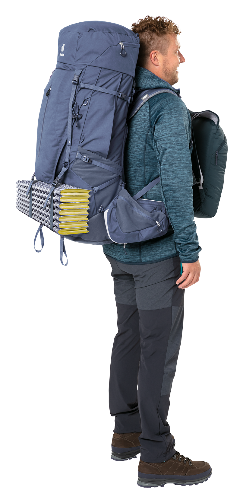 Aircontact X 80+15 backpack, hiking, outdoor, load, boots