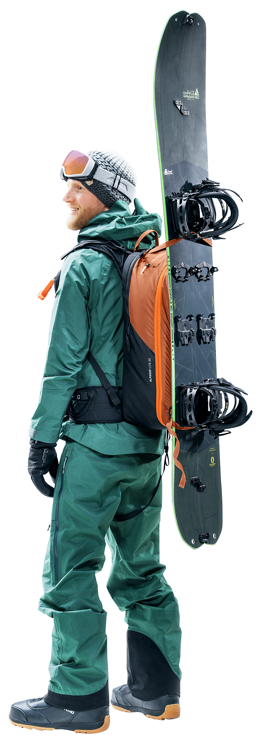 Alproof Lite 22 Person, Glove, Pants, Outdoors, Nature, snowboard, snowboarder, snowboard gear, backpack, outdoor clothing