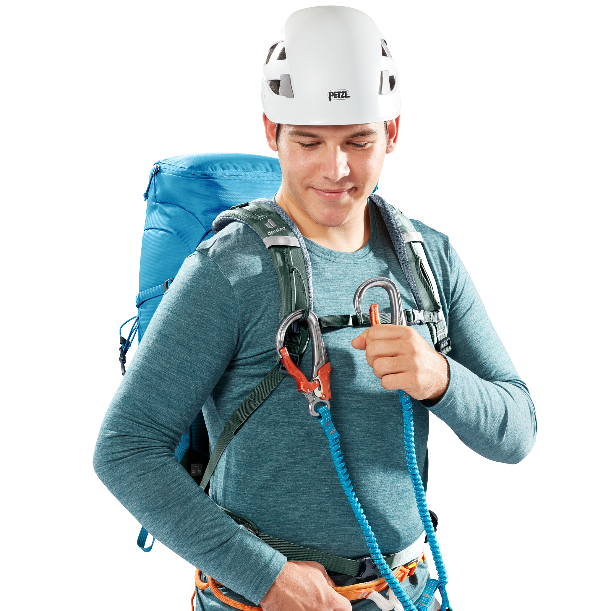 climbing, harness, helmet, rope, backpack