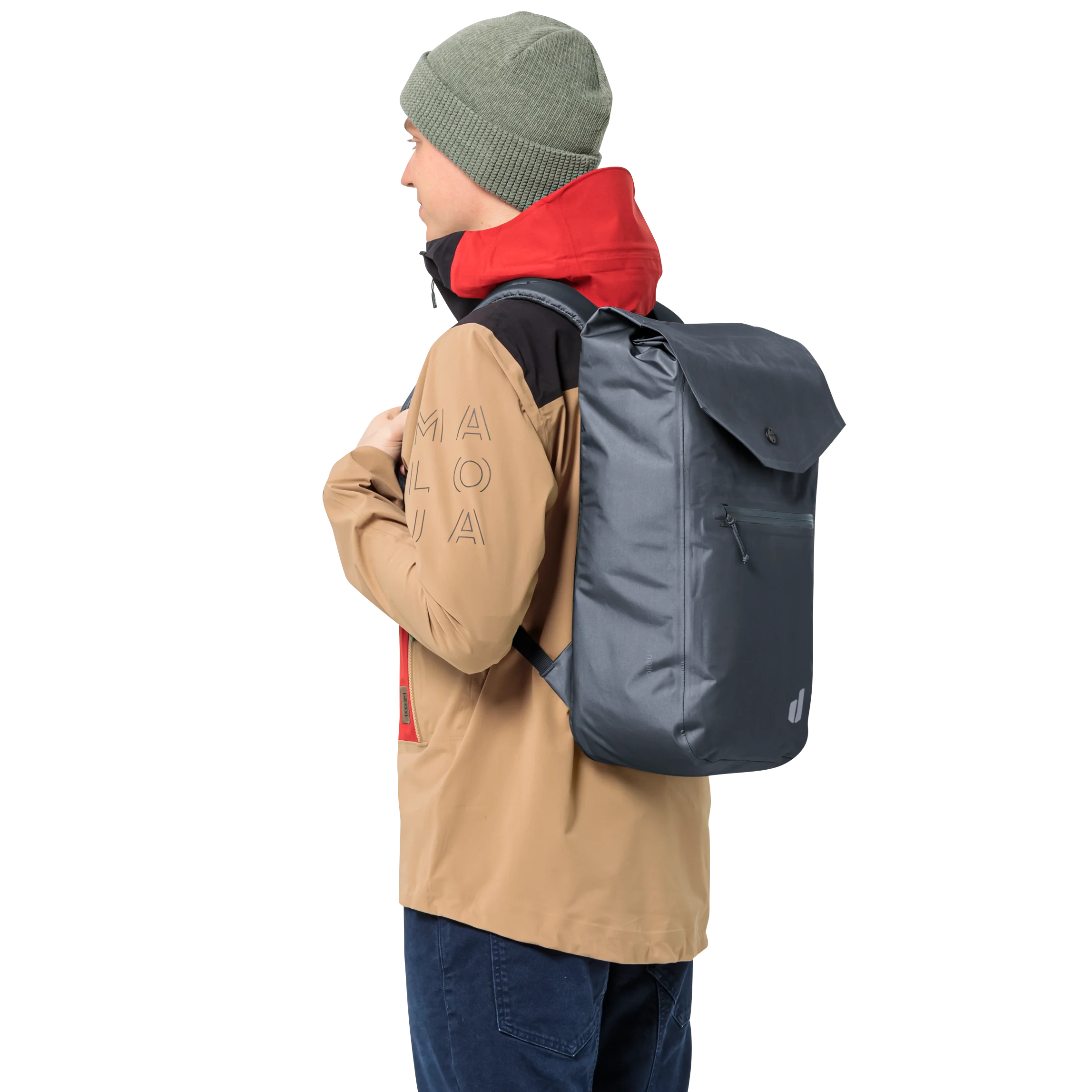 Bag, Clothing, Coat, Person, Backpack