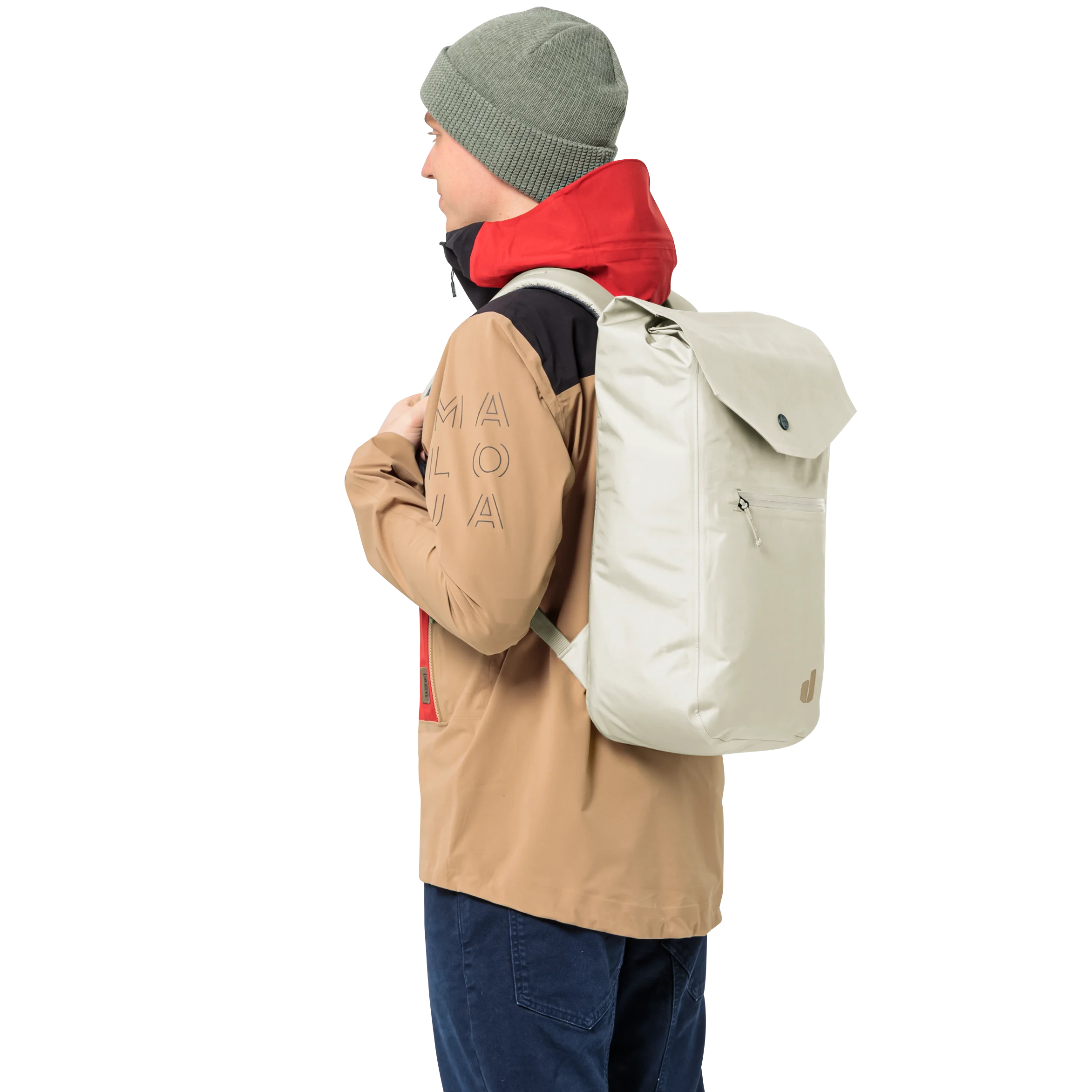 Bag, Clothing, Coat, Person, Backpack
