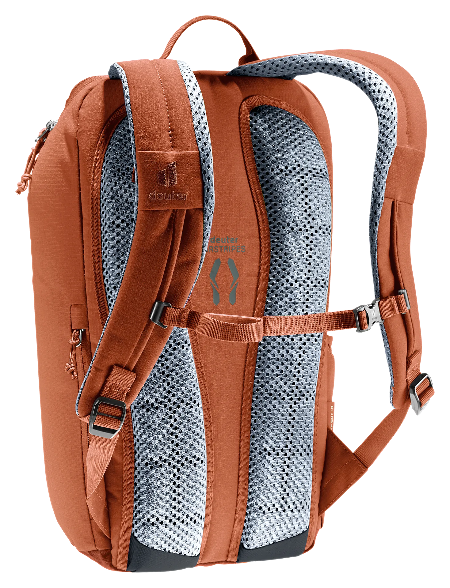 backpack, school bag, orange, mesh padding, shoulder straps