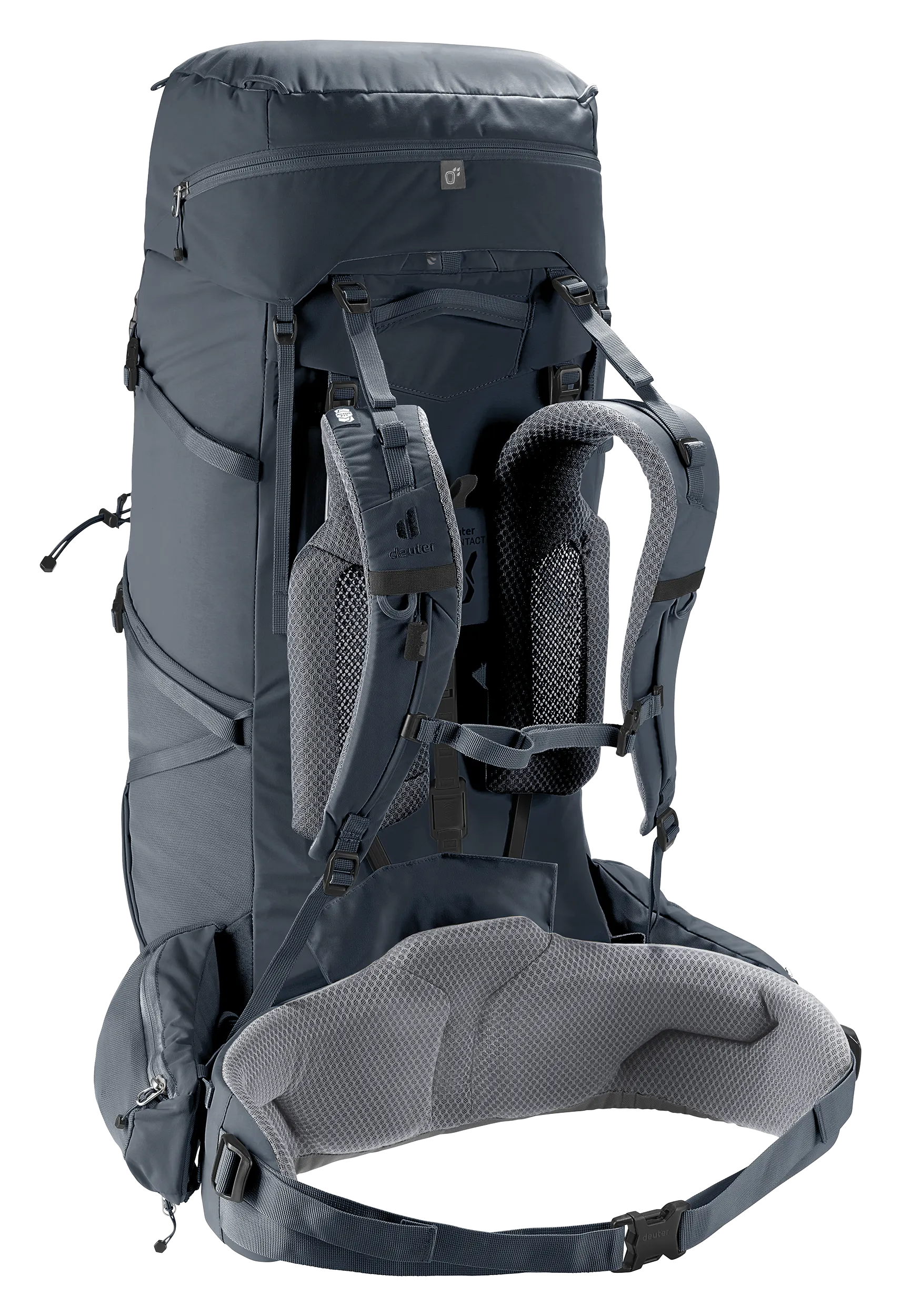 backpack, hiking, internal-frame, blue, padded-straps, backpack, hiking backpack, shoulder straps, padded back, grey