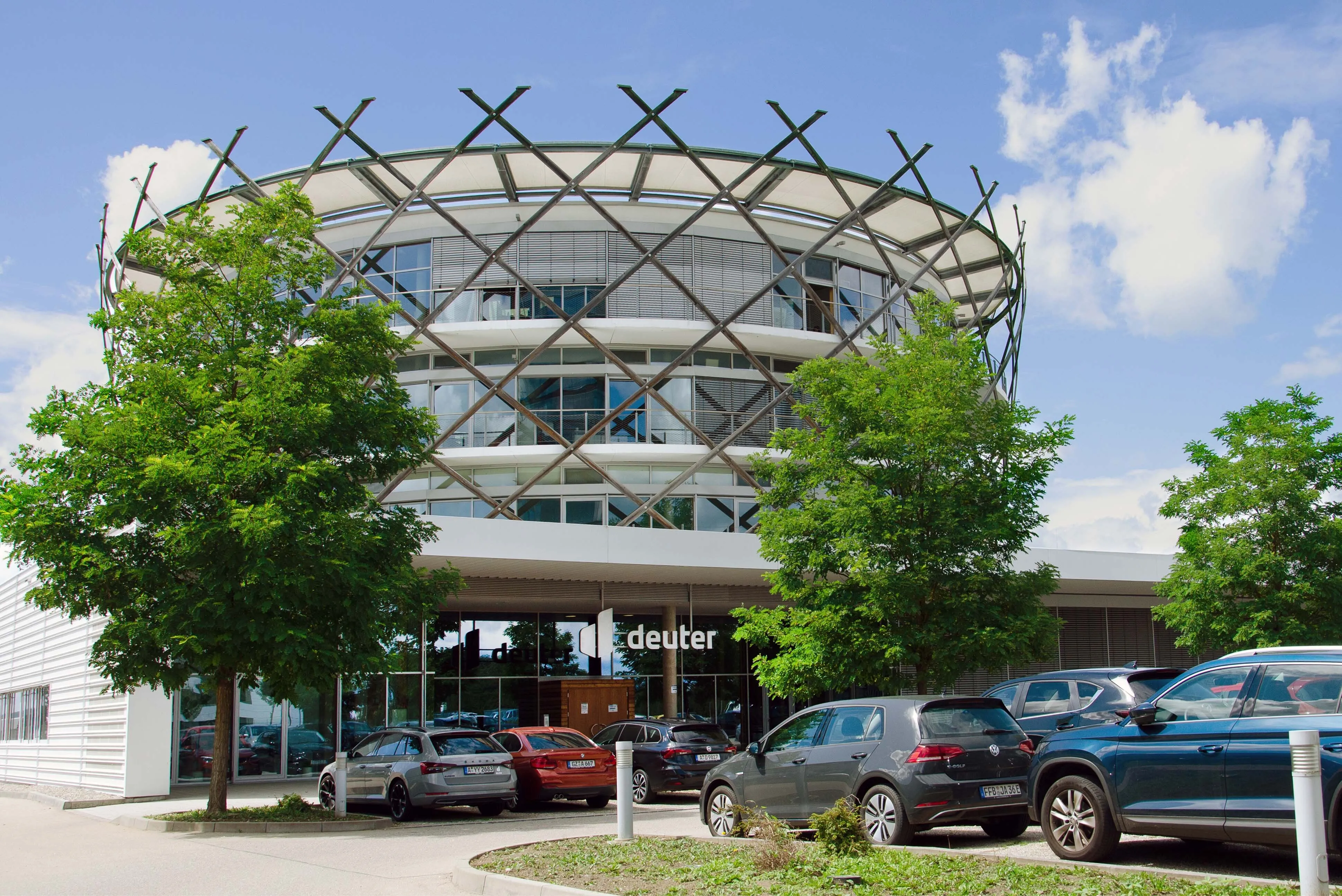 office, building, glass, parking, deuter