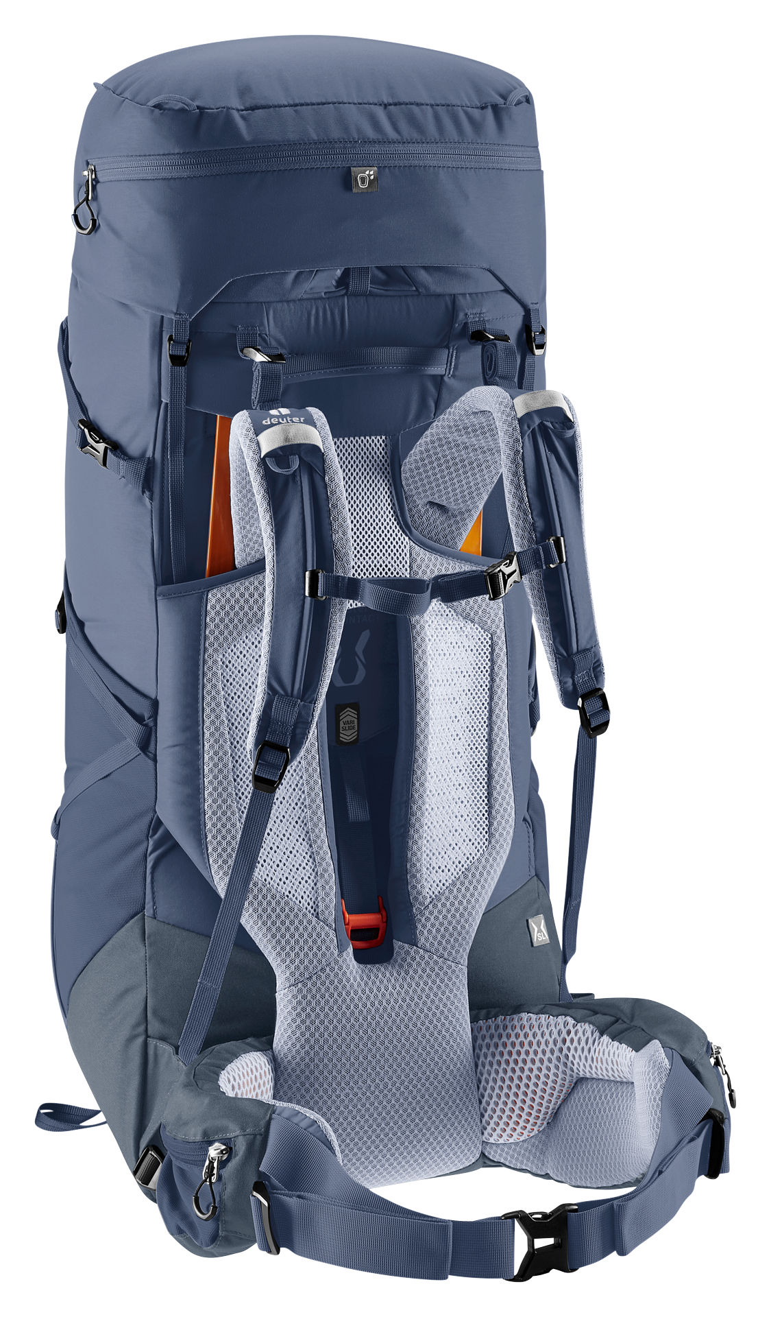 Aircontact Core 60+10 SL Bag, Backpack, backpack, hiking backpack, blue, mesh back panel, adjustable straps