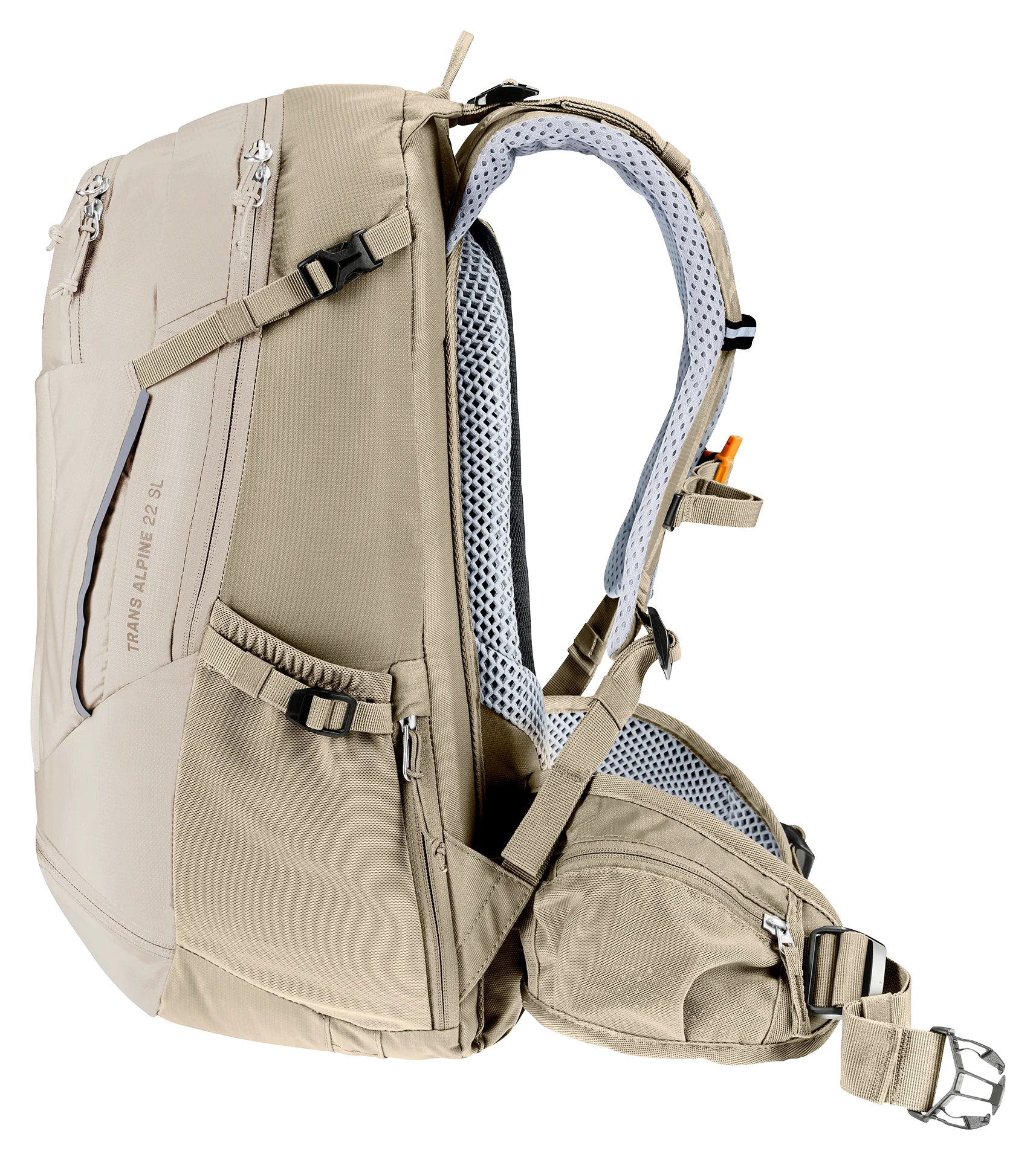 backpack, hiking, taupe, two-tone, mesh-back