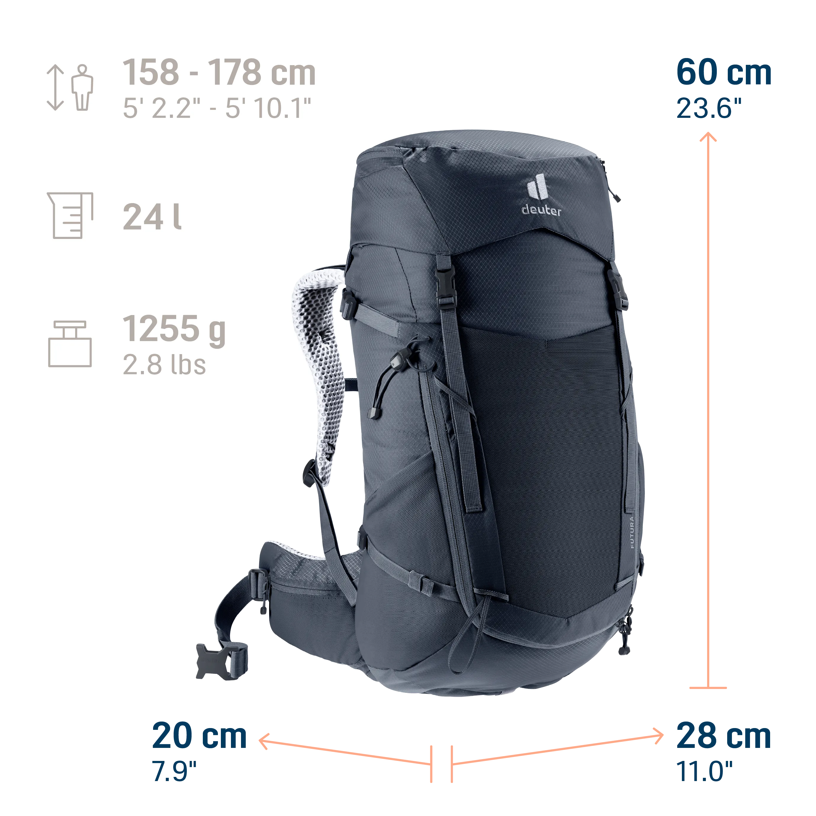 backpack, hiking, mountain, 30L, dark gray