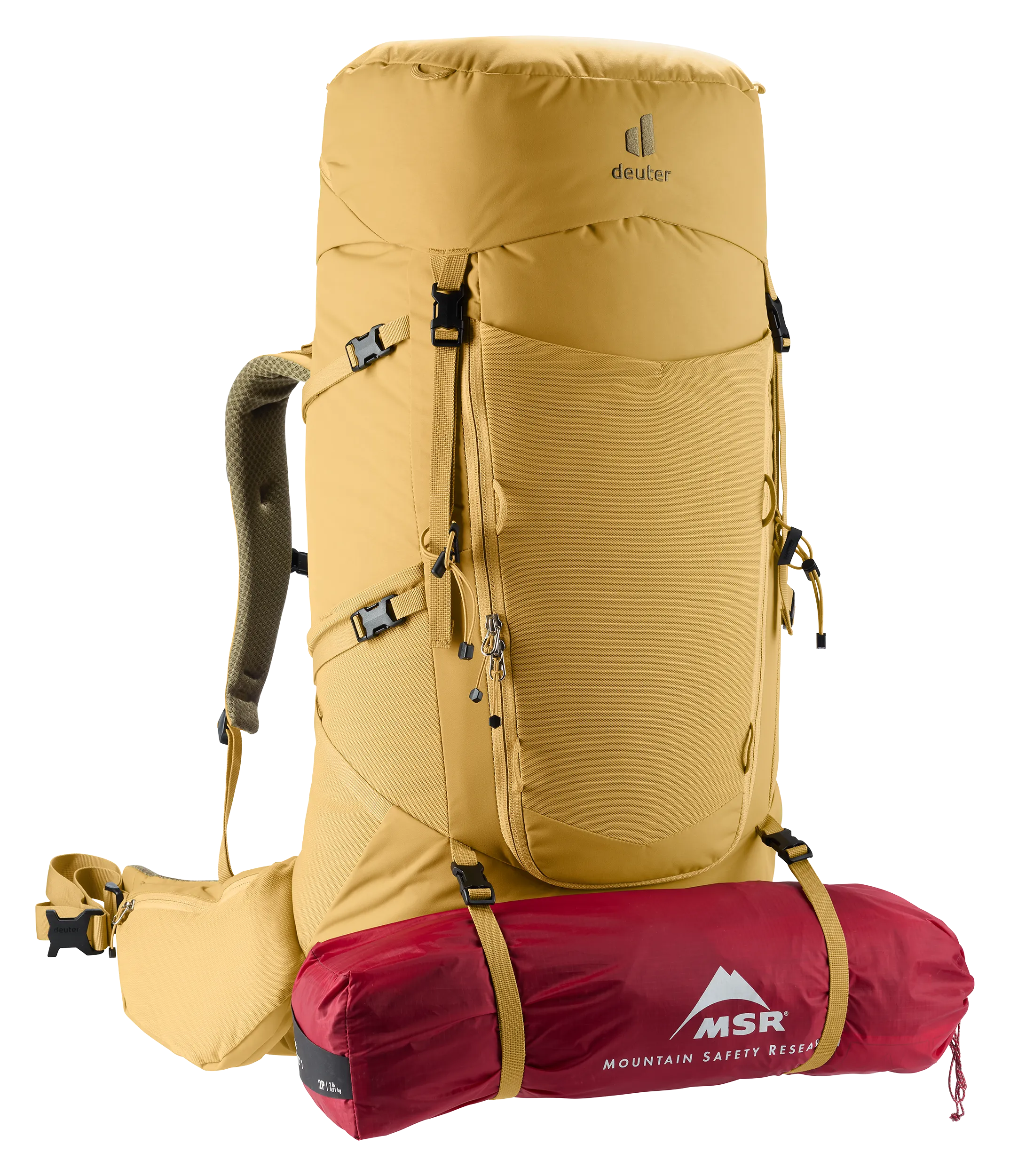 Aircontact Core 60+10 - Backpacking packs - savanna nori