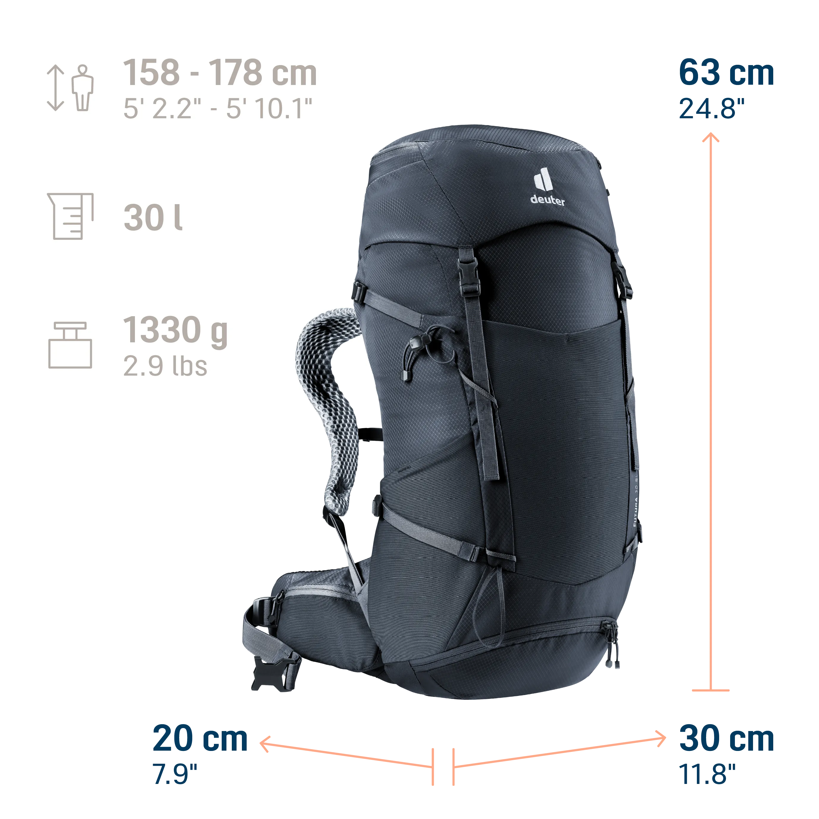 backpack, hiking, daypack, outerwear, black