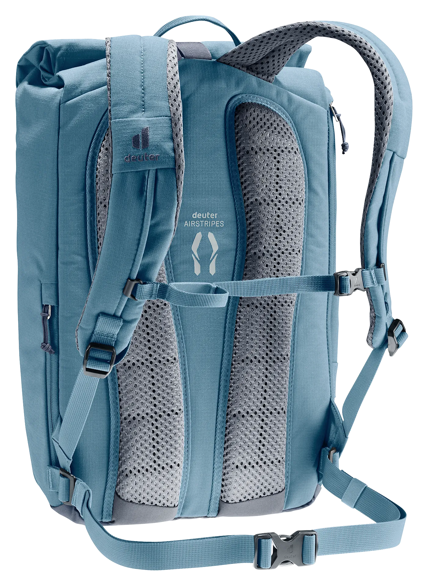 Bag, Backpack, backpack, blue, shoulder straps, mesh back panel, deuter brand