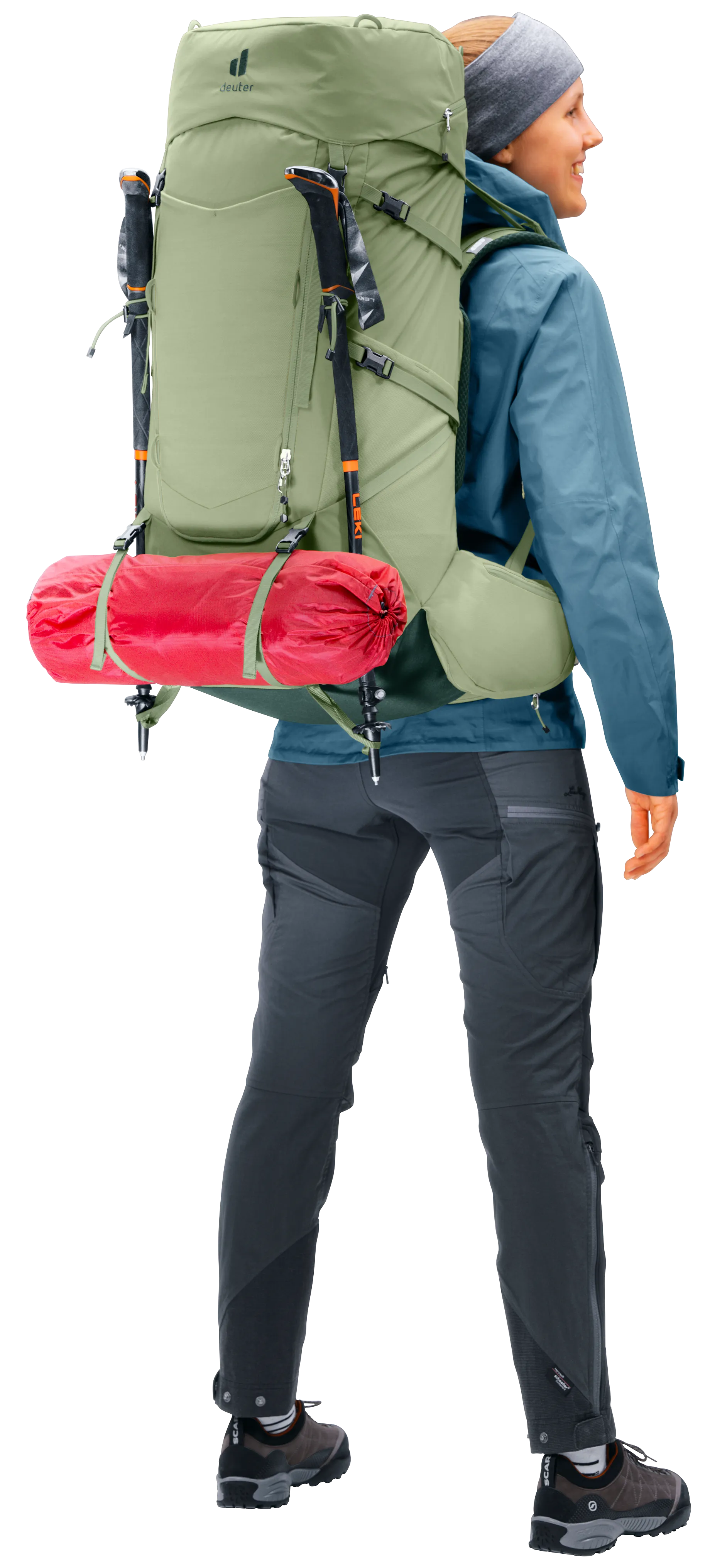 Aircontact Core 55+10 SL - Travel backpacks - grove ivy