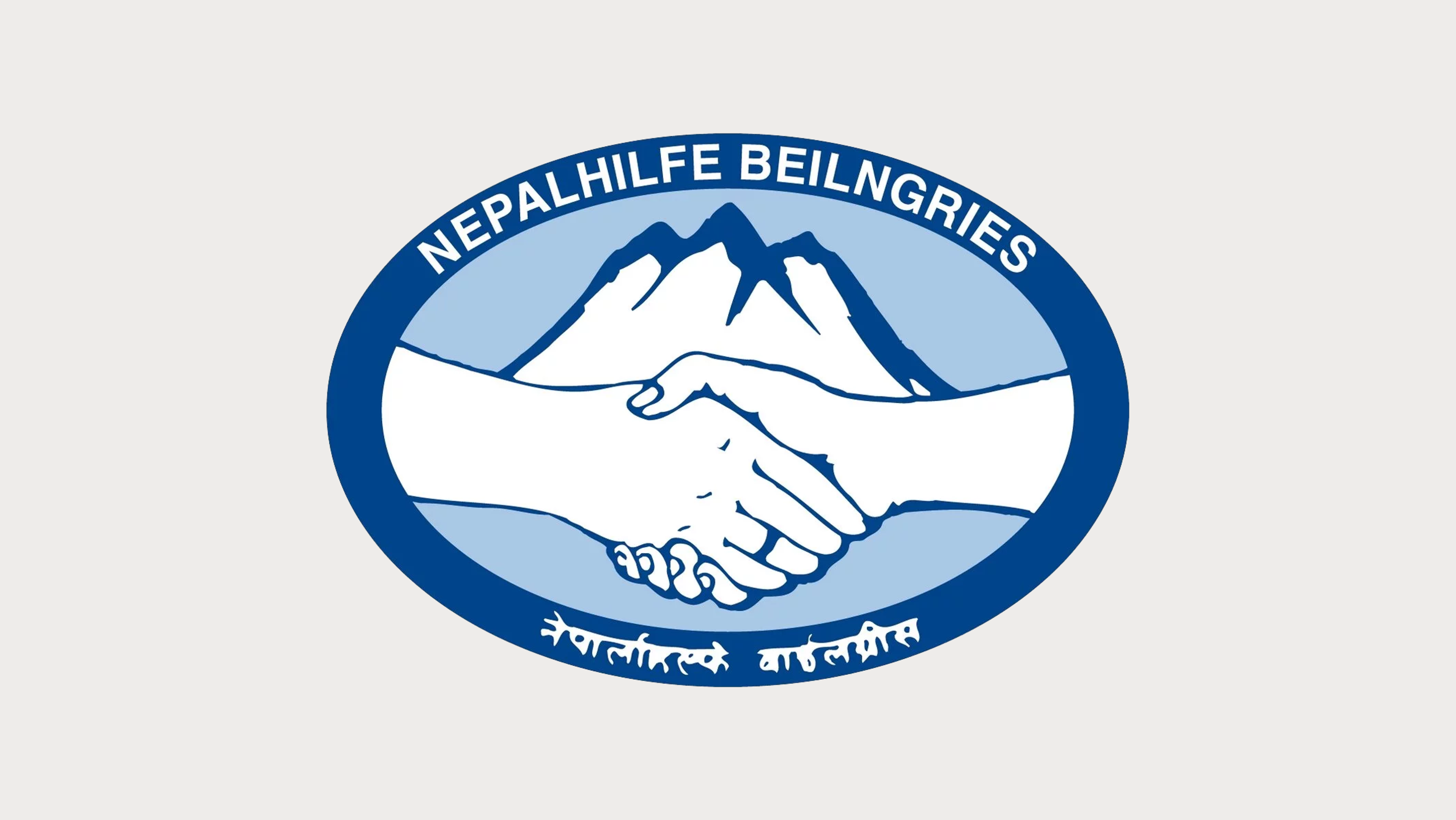 logo, handshake, mountains, blue, roundel
