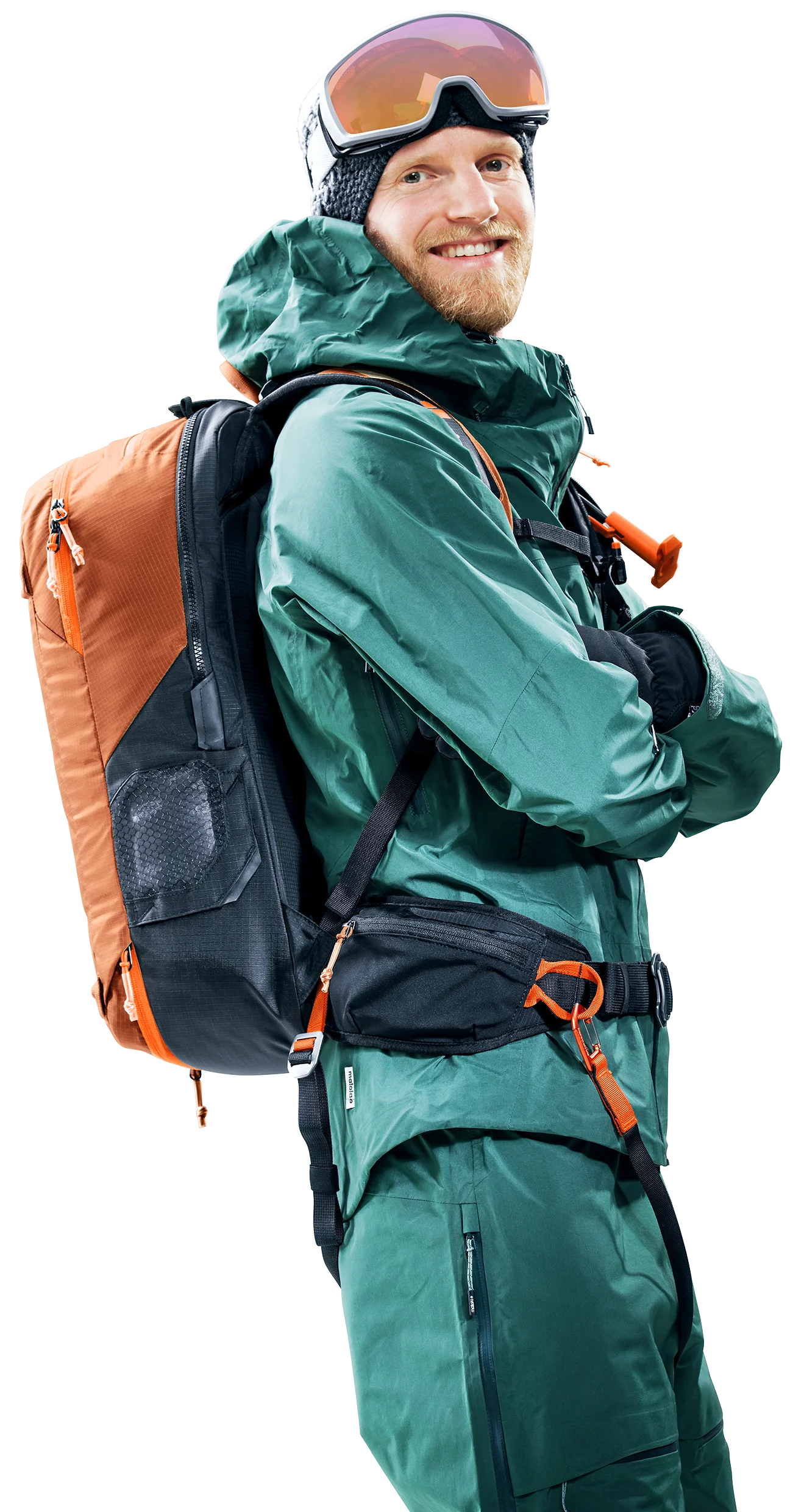 Coat, Bag, Person, Helmet, Face