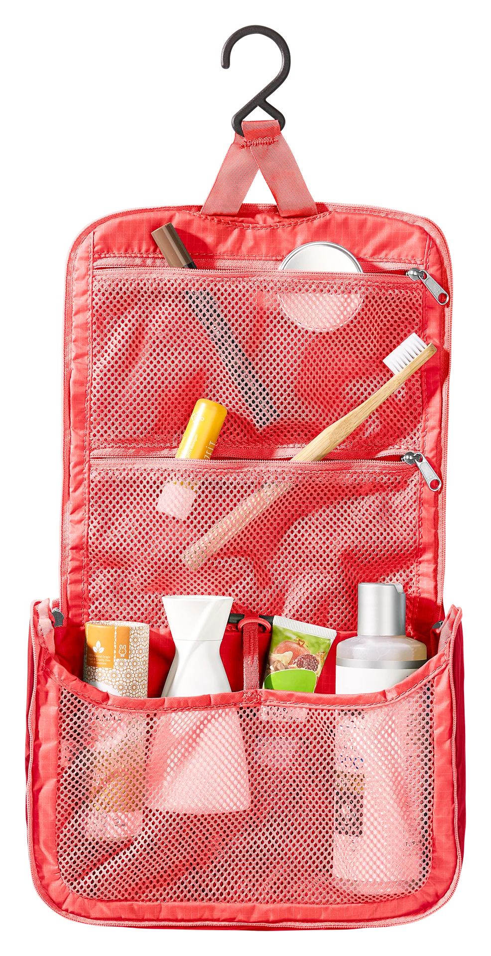 travel kit, cosmetic bag, mesh pouch, hanging organizer, bathroom set