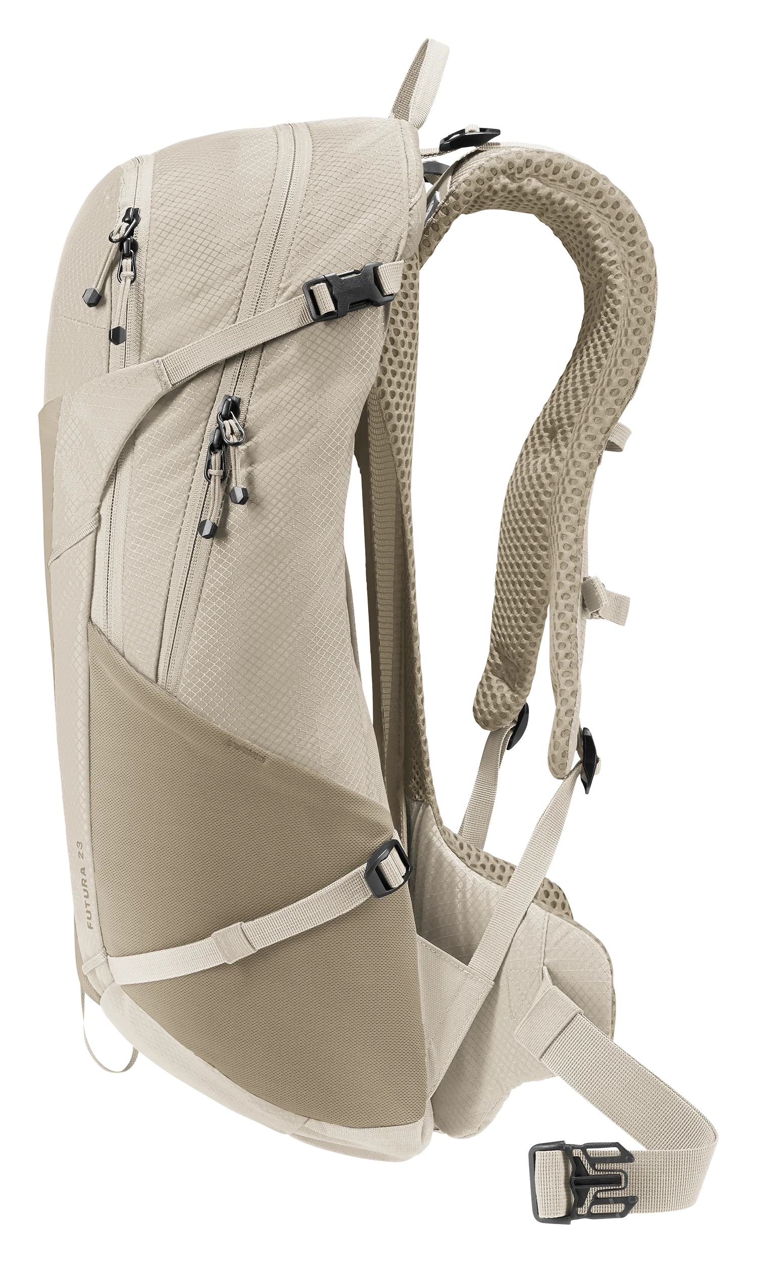 backpack, hiking bag, shoulder straps, ergonomic, beige color