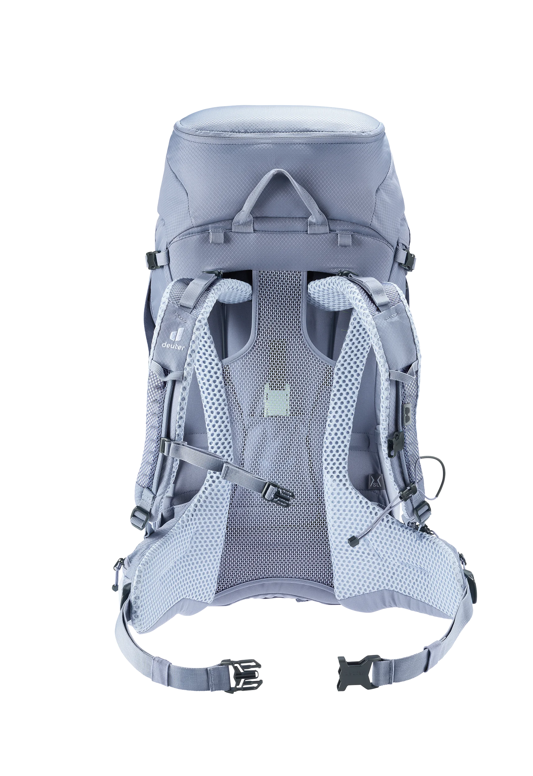 backpack, hiking, light-blue, mesh-back, shoulder-straps