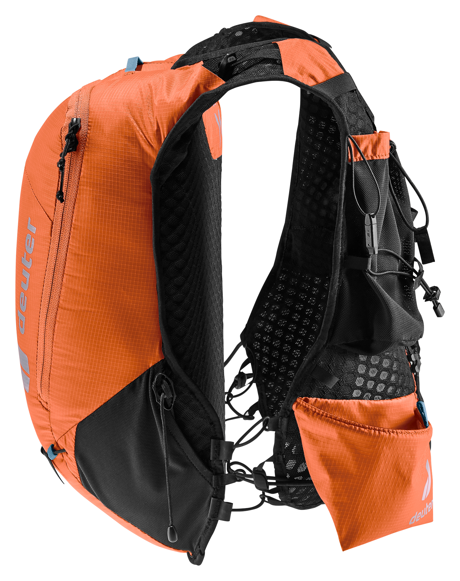 Ascender 7 backpack, running vest, orange, hydration pocket, mesh back