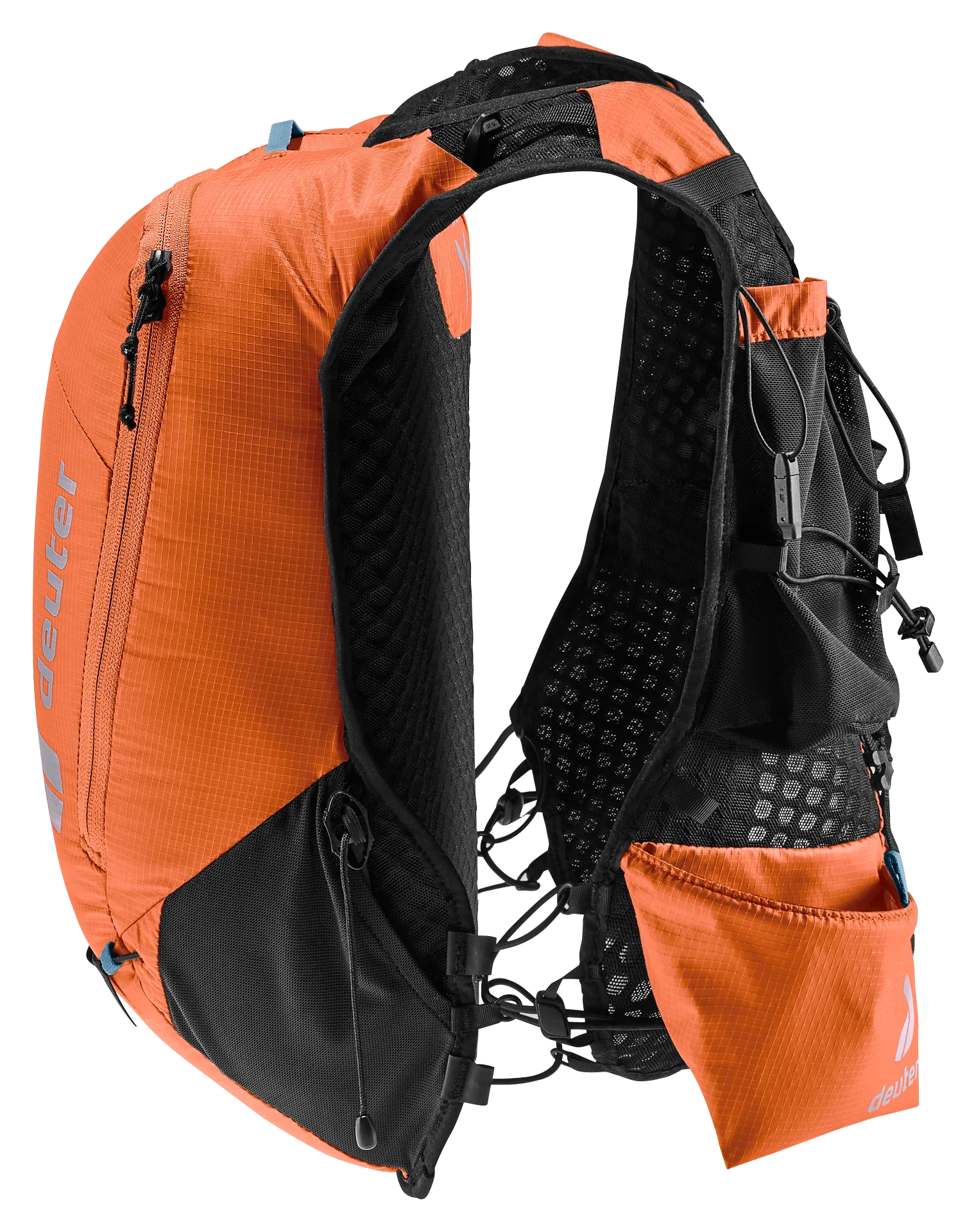 backpack, running vest, orange, hydration pocket, mesh back