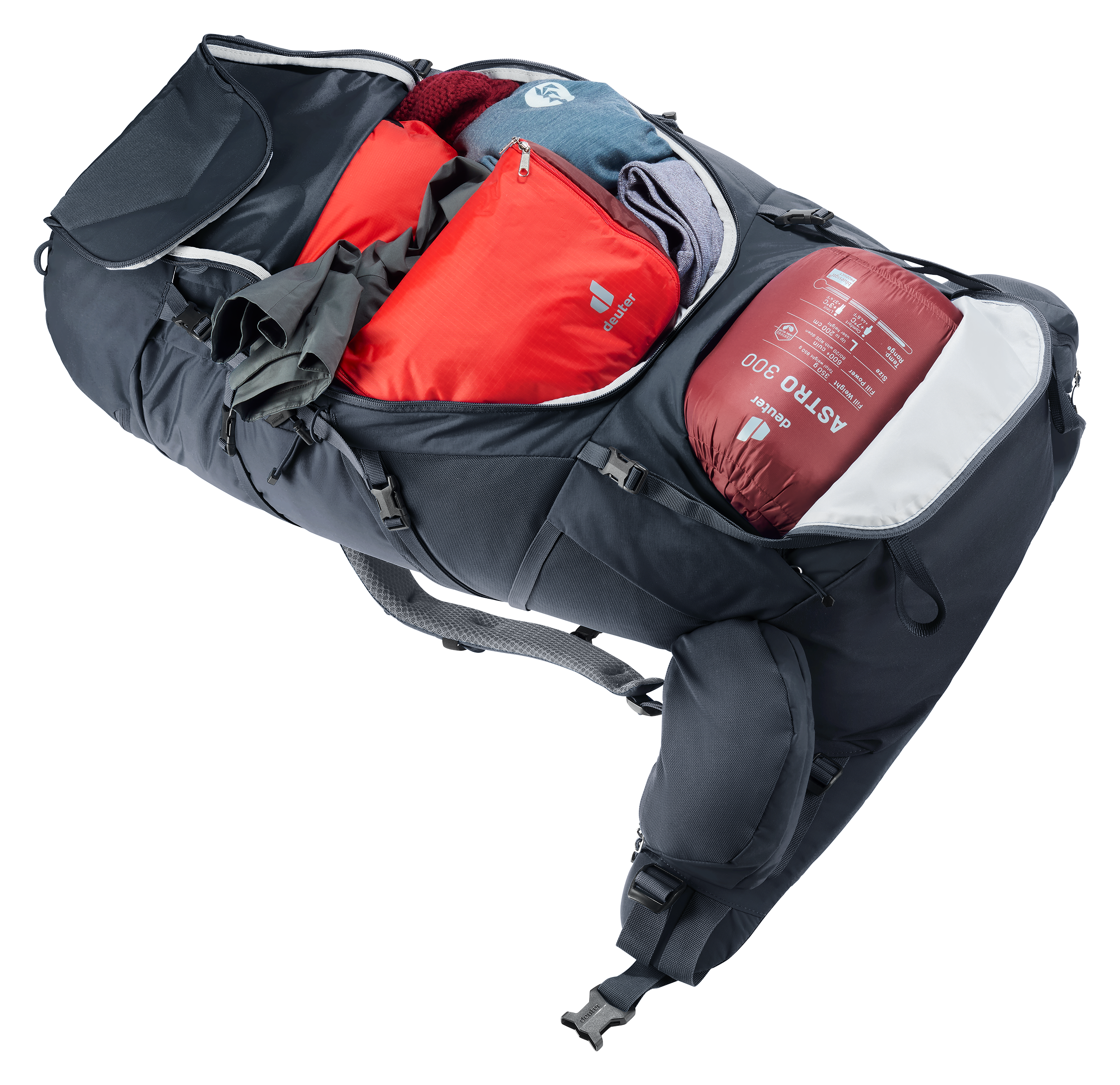 Aircontact Core 70+10 - Backpacking packs - l black