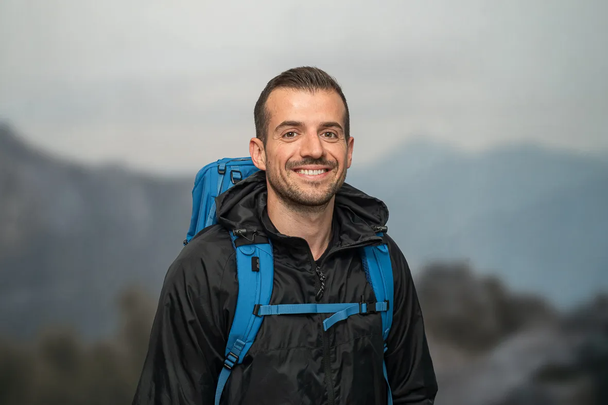 backpack, hiking, jacket, outdoor, man