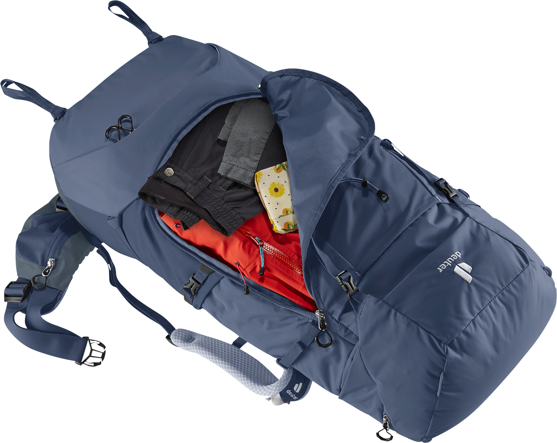 Aircontact Core 60+10 SL Aircontact Core 60+10 SL - Backpacking packs - ink graphite, backpack, blue, travel, outerwear, hardware