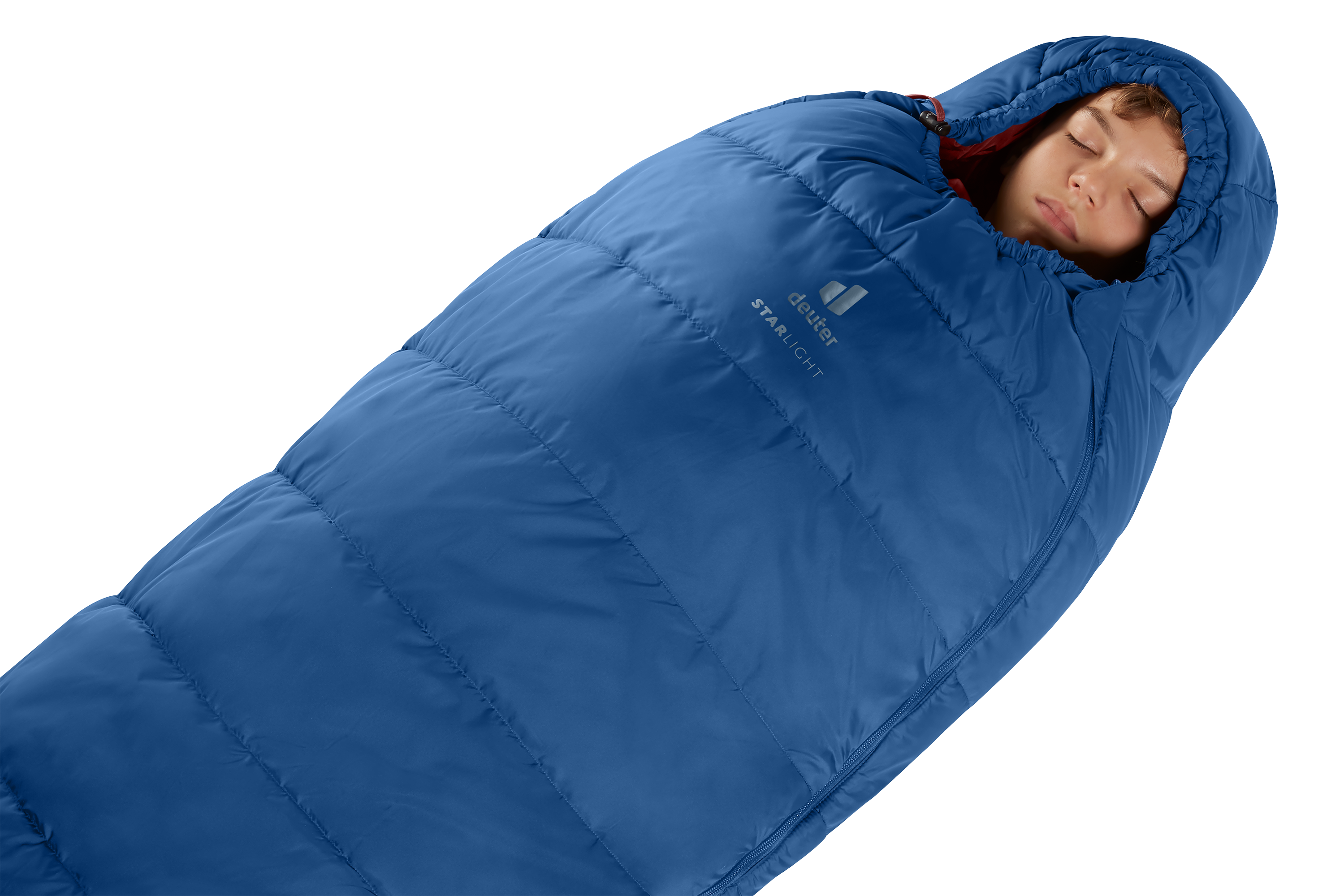 Clothing, Coat, Blanket, Jacket, down jacket, puffer, hooded, blue, sleeping bag style