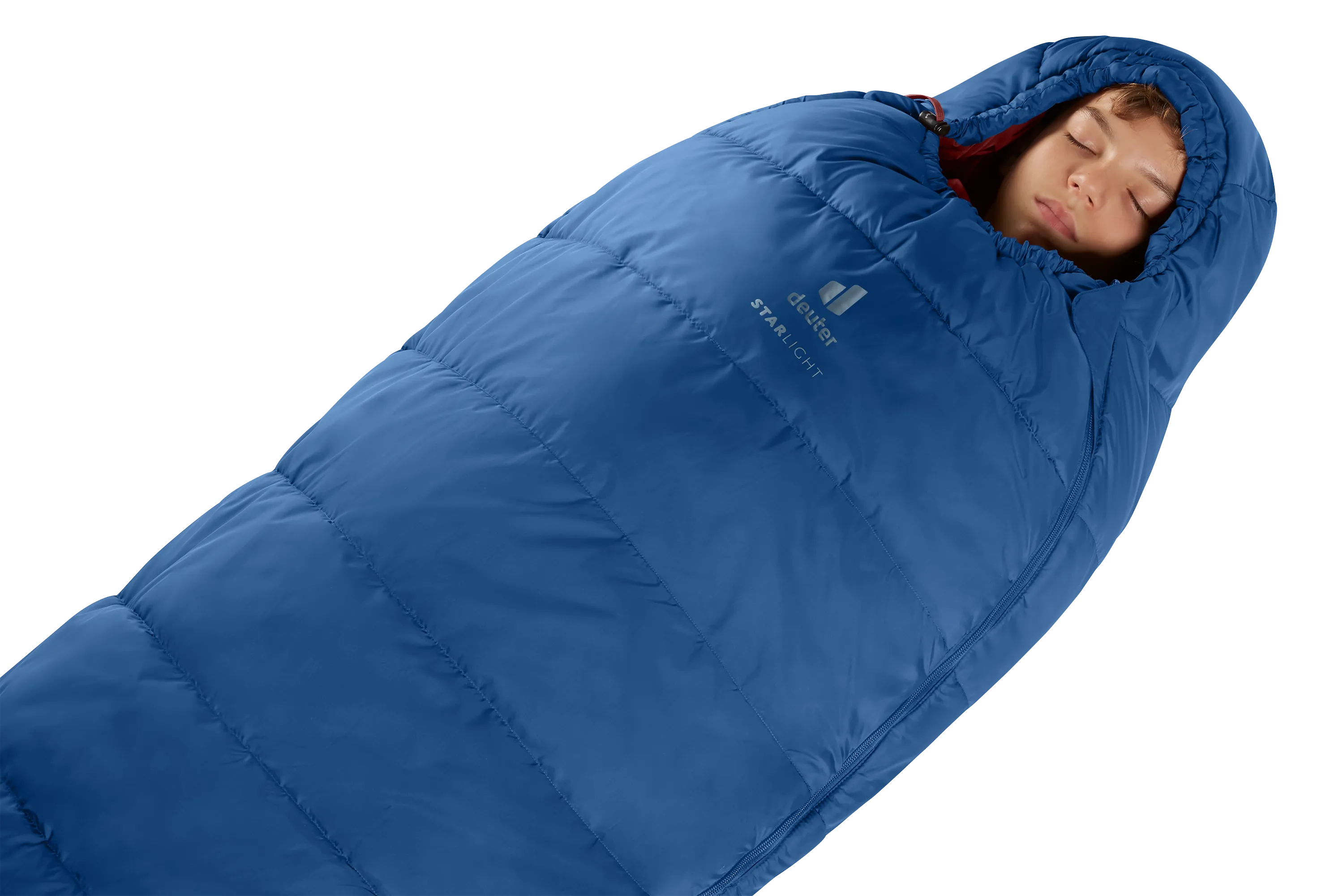 Clothing, Coat, Blanket, Jacket, down jacket, puffer, hooded, blue, sleeping bag style