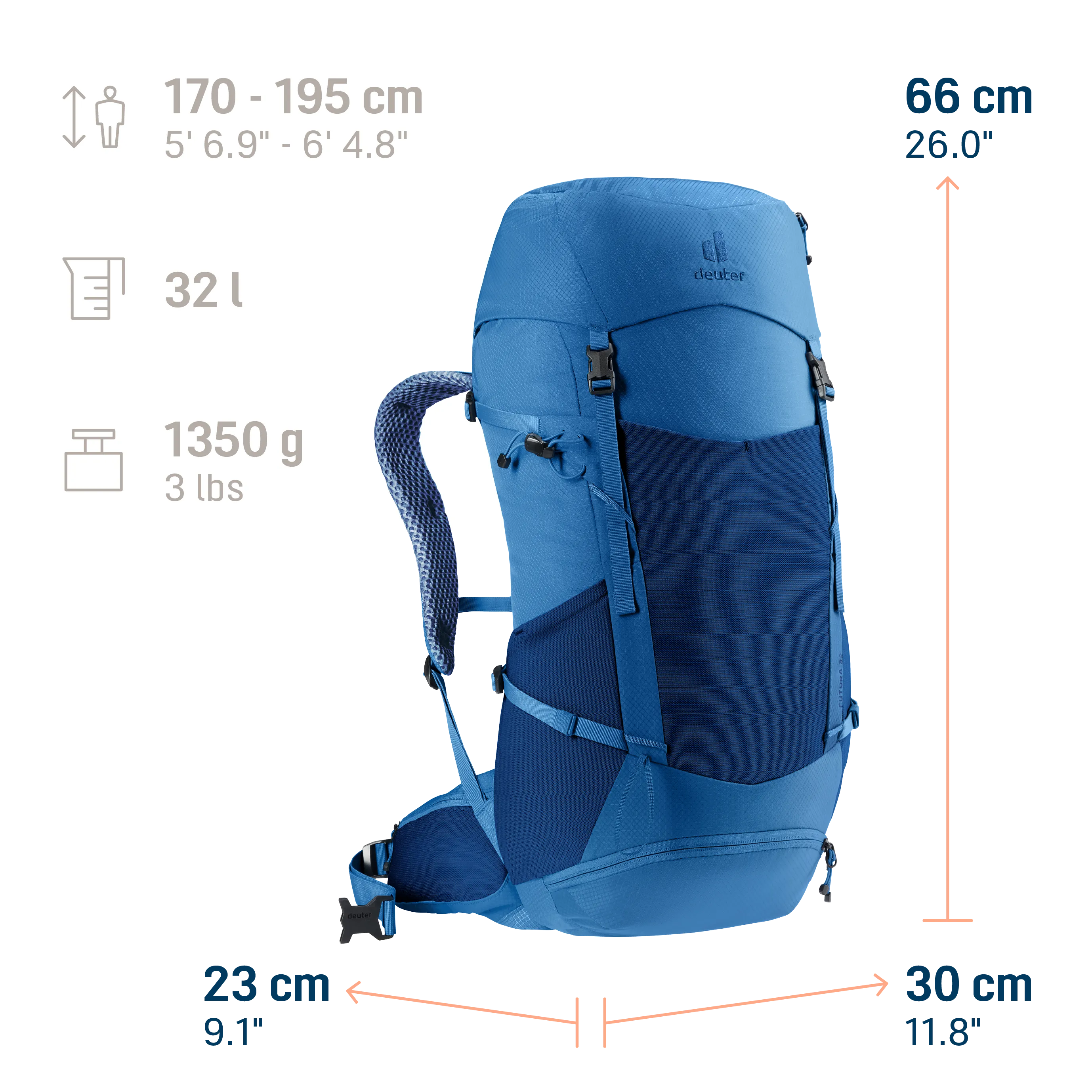 backpack, blue, hiking, strap, mesh-pocket