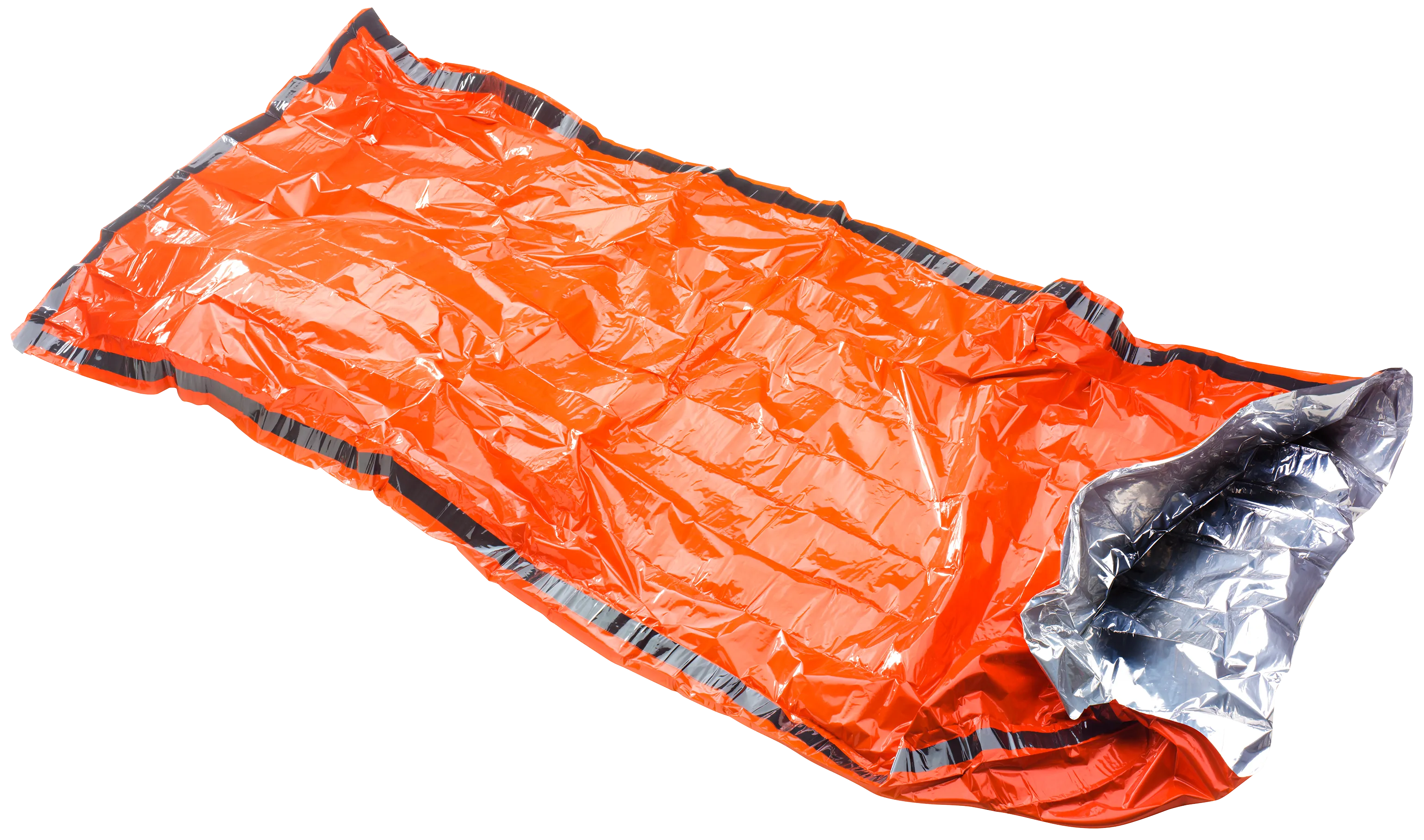 Aluminium, Plastic, Bag, emergency blanket, thermal blanket, orange blanket, foil blanket, reflective edge