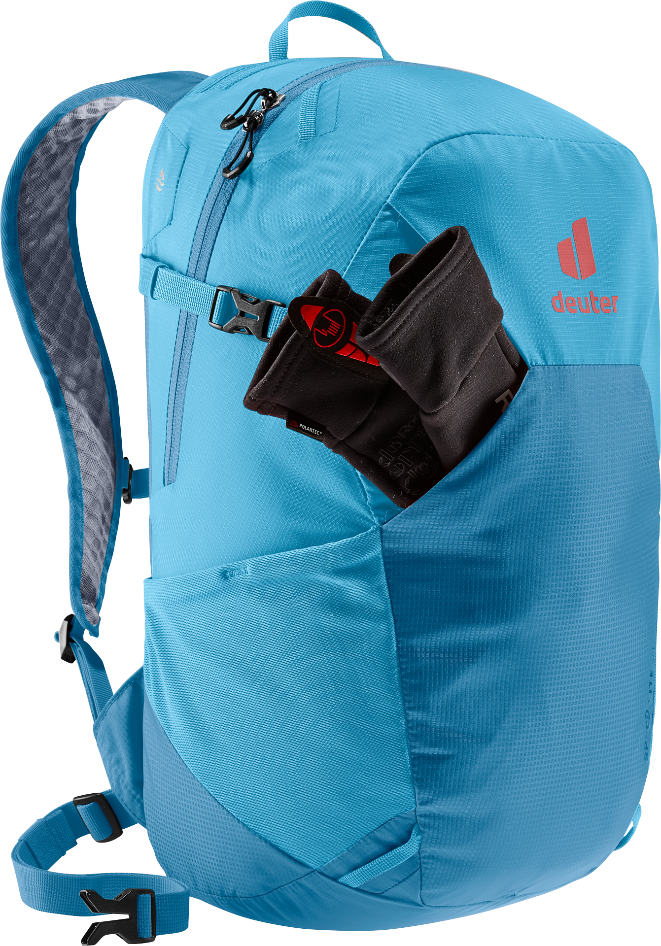 backpack, blue, hiking, shoulder strap, pocket